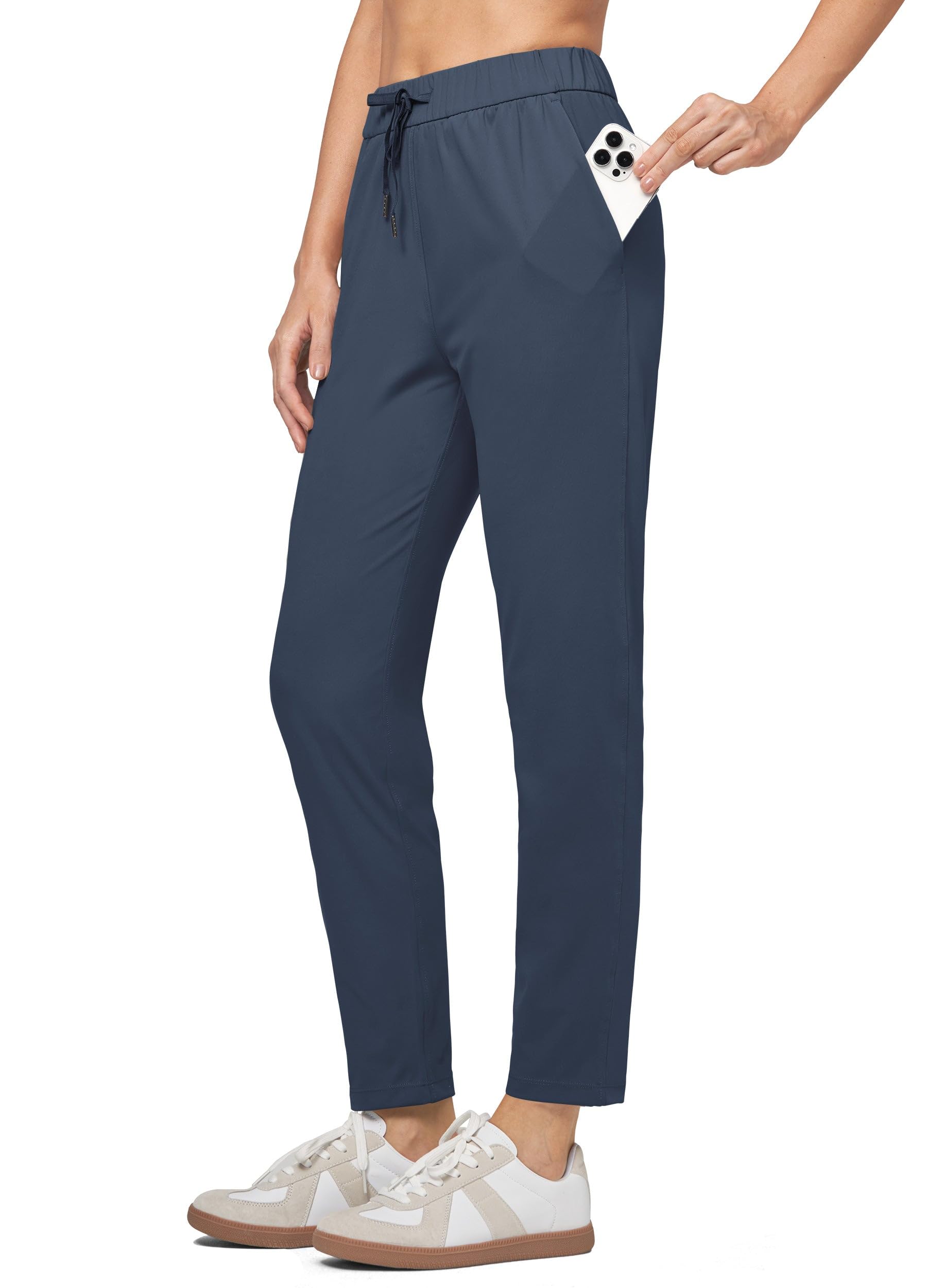 Willit Women's 7/8 Golf Travel Pants - Quick Dry Athletic Lounge Sweatpants for Yoga, Running & Casual Wear | Perfect for Travel, Gym & Everyday Comfort