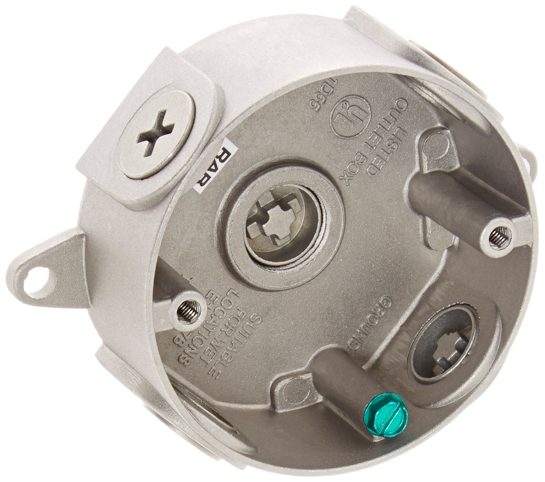 RAB Lighting LRTC Weatherproof Round Aluminum Junction Box - 3