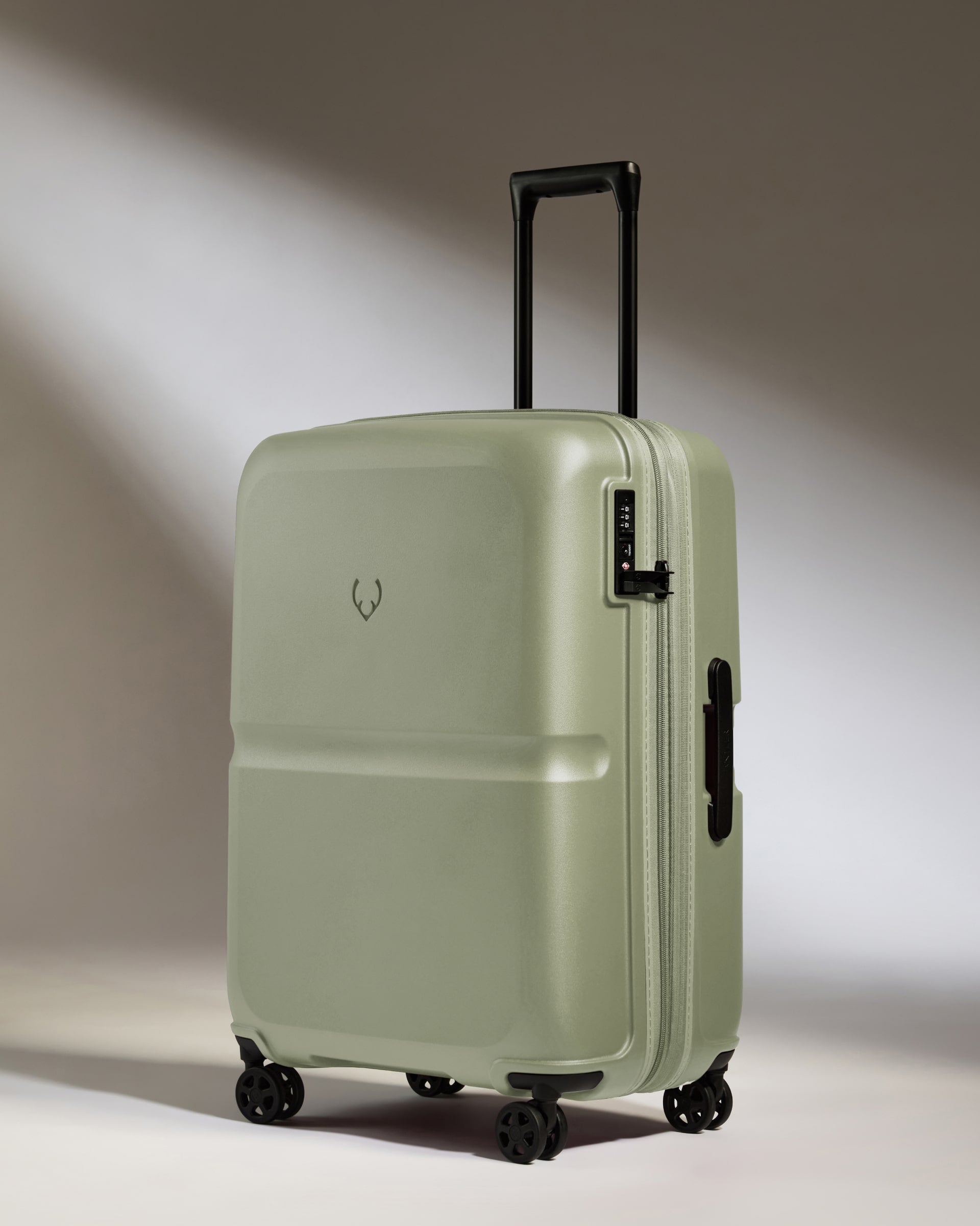 Clover Green Medium Luggage with Single Stripe - Perfect for Travel, Business Trips & Weekend Getaways