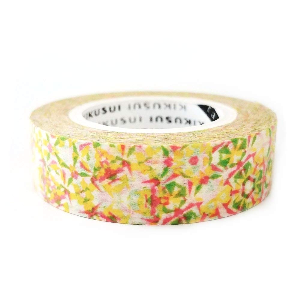 KIKUSUI Washi Paper Masking Tape - Splendid Childhood Series: Song of Spring, Song of Fall, Leaf & Worm | Japanese Decorative Tape for Scrapbooking, Journaling & DIY Crafts