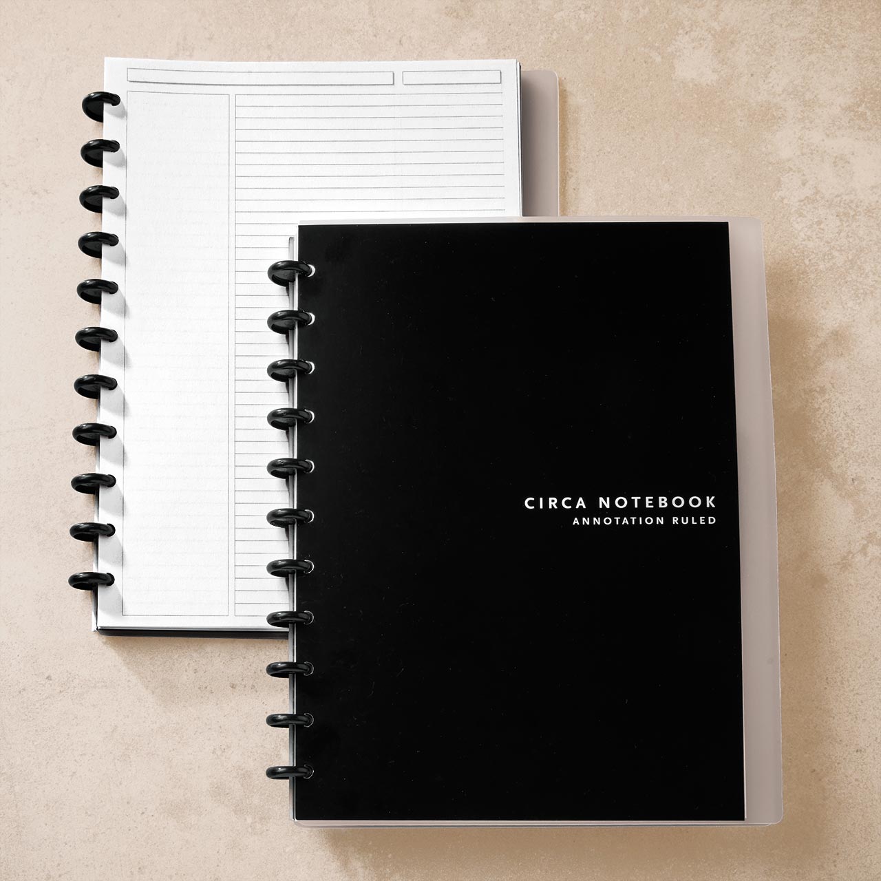 Circa International Ruled Discbound Notebook - Refillable Loose Leaf Journal with Customizable Pages for Office, School & Creative Writing | A5 Size, Durable Cover