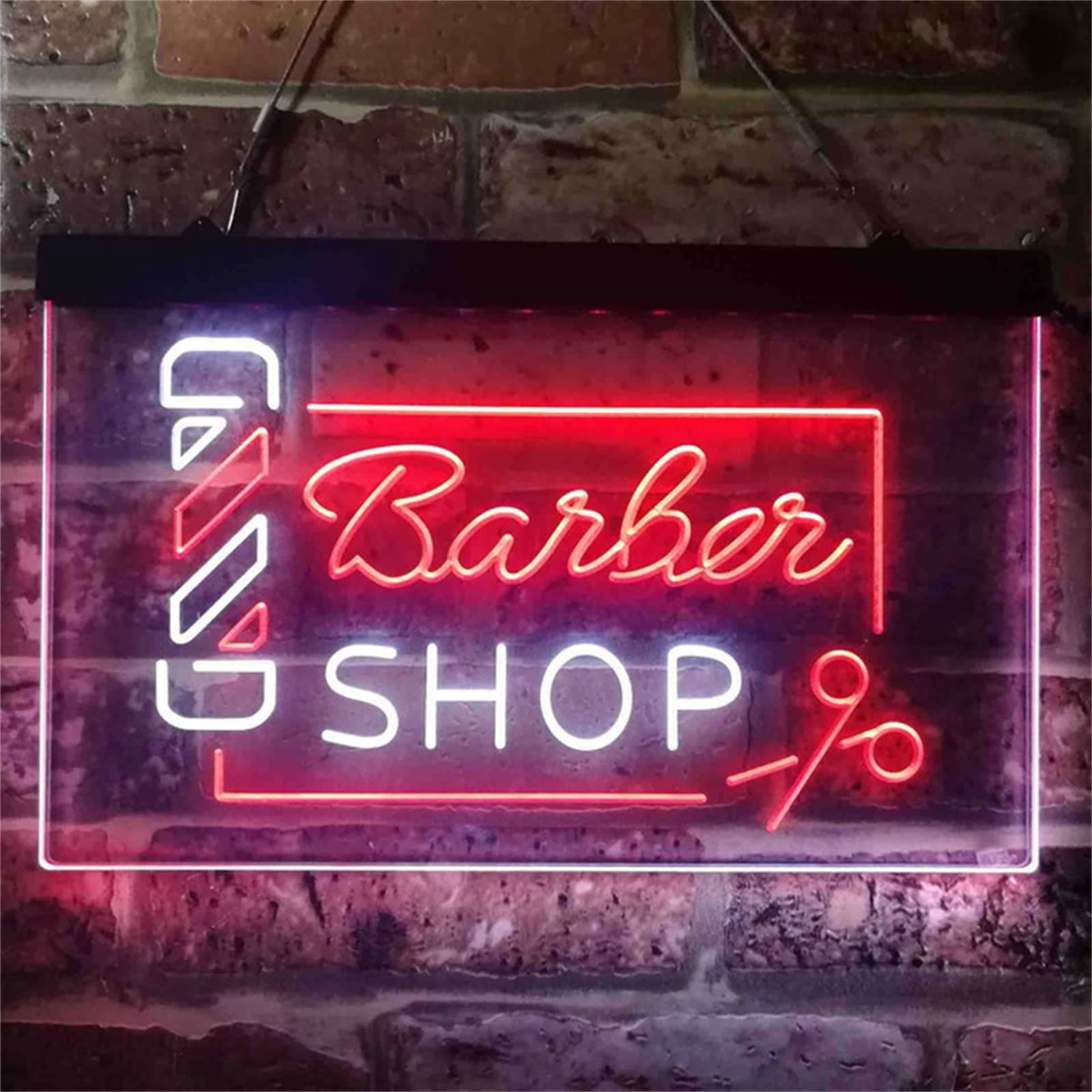 MAXSMLZT Barber Shop Neon Sign - Custom LED Neon Lamp with USB Power, Acrylic Wall Hanging Light for Home, Bedroom, Party & Club Decor - Perfect Gift for Hair Salons & Nightlife Businesses