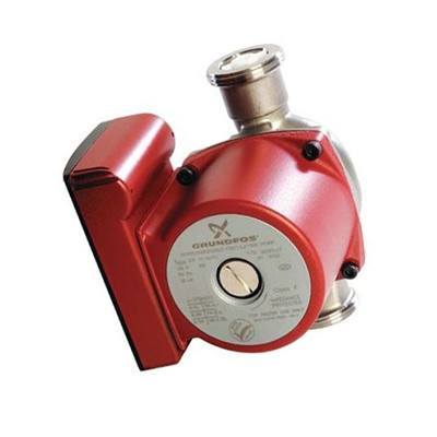 Grundos 3 Speed Stainless Steel Water Circulator Pump with Union & Check Valve - High Efficiency for Hydronic Heating, Radiant Floor Systems & Hot Water Recirculation