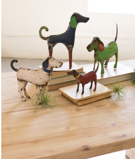Handcrafted Metal Dog Sculptures - Unique Home Decor & Garden Statues for Pet Lovers | Perfect for Indoor & Outdoor Decorations, Gifts, and Collectibles