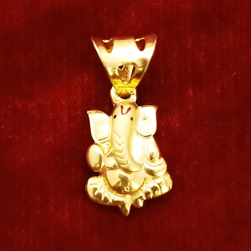 22 KT Gold Unisex Lord Ganesha Pendant (D4) - Spiritual Jewelry for Men & Women - Perfect for Pooja, Gifts & Daily Wear
