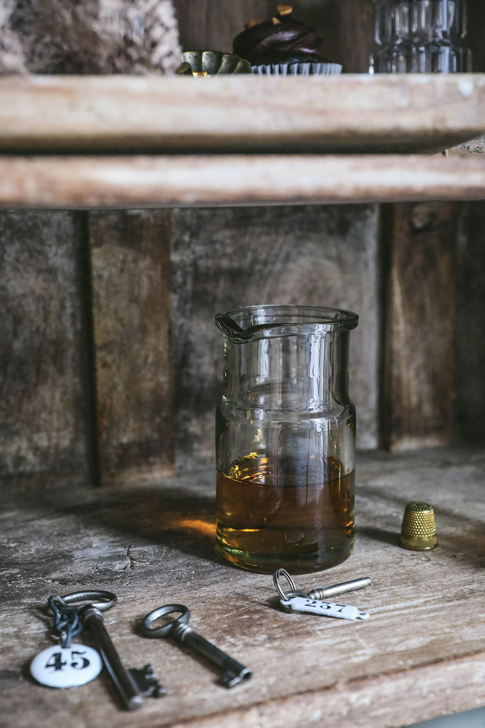 Eco-Friendly Small Recycled Glass Carafe for Water, Juice & Wine - Perfect for Dining, Gifts & Home Decor