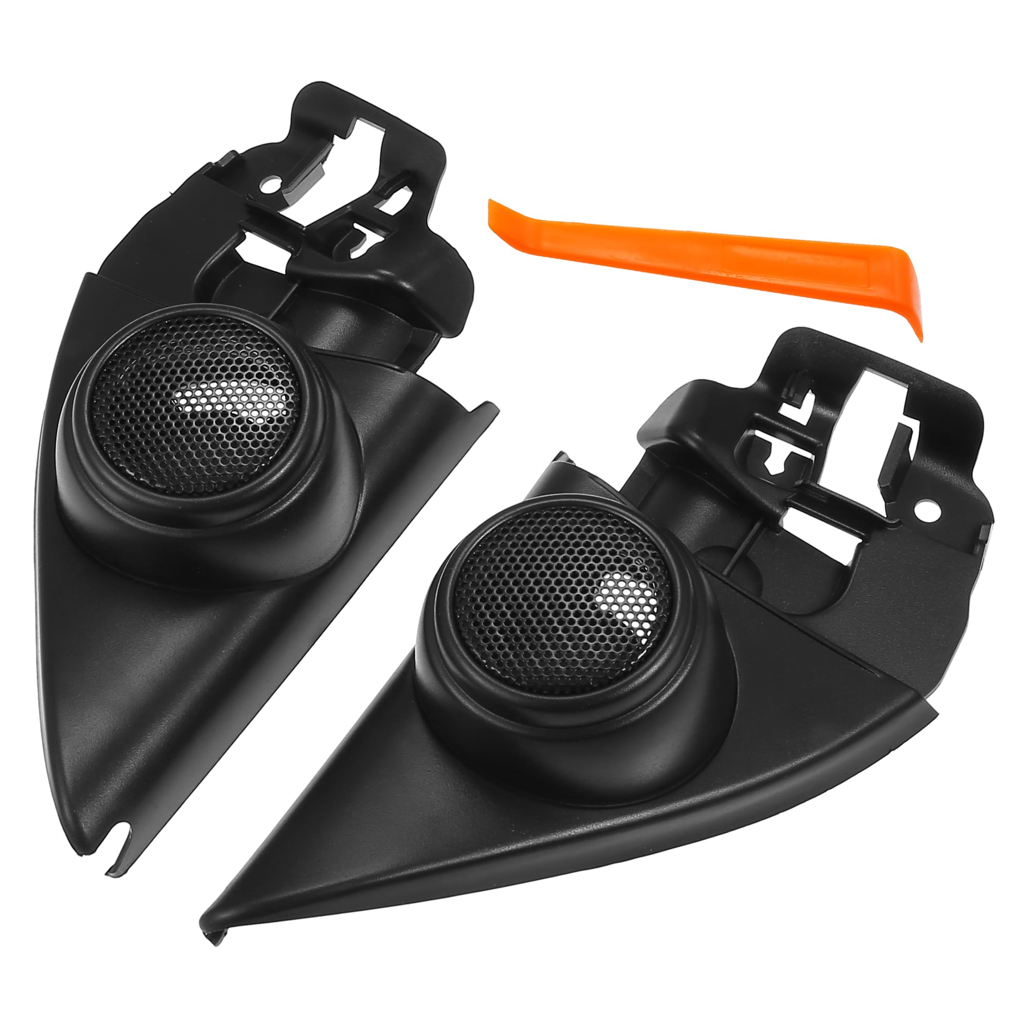 ACROPIX ABS Black Front Car Door Speaker Panel & Window Pillar Cover Trim with Tweeter - Compatible with Volkswagen Jetta 2013-2019 (2-Pack) | Easy Installation with Screwdriver | Perfect for Car Audio Upgrades & Interior Customization