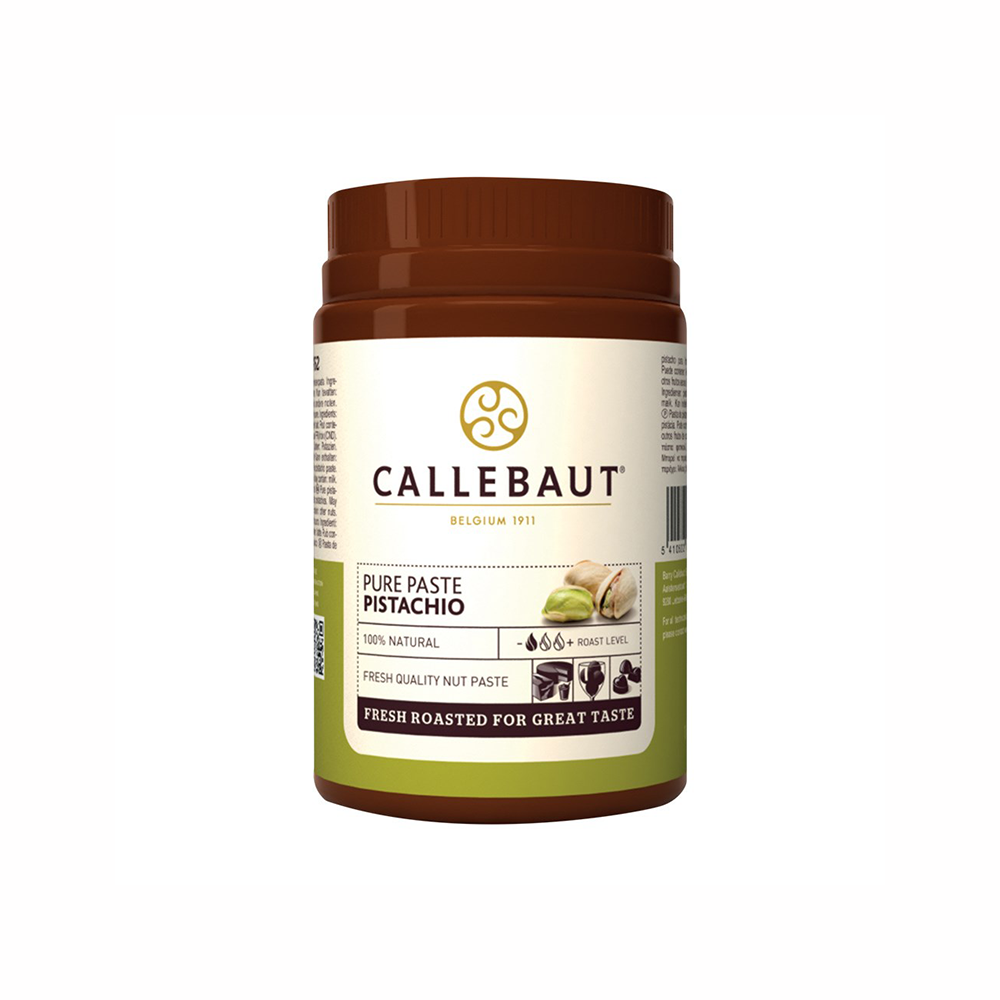 Premium Callebaut Pistachio Paste 1kg - 100% Natural Nut Butter for Baking, Desserts & Pastry Making - Perfect for Macarons, Ice Cream & Cake Decorations
