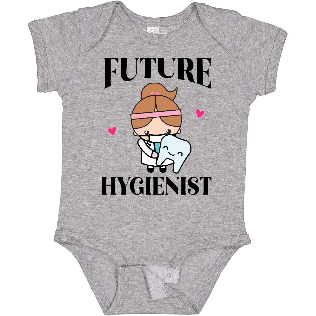 Inktastic Cute Dental Hygienist Baby Girl Bodysuit - Perfect for Baby Showers, First Birthday & Dental-Themed Outfits