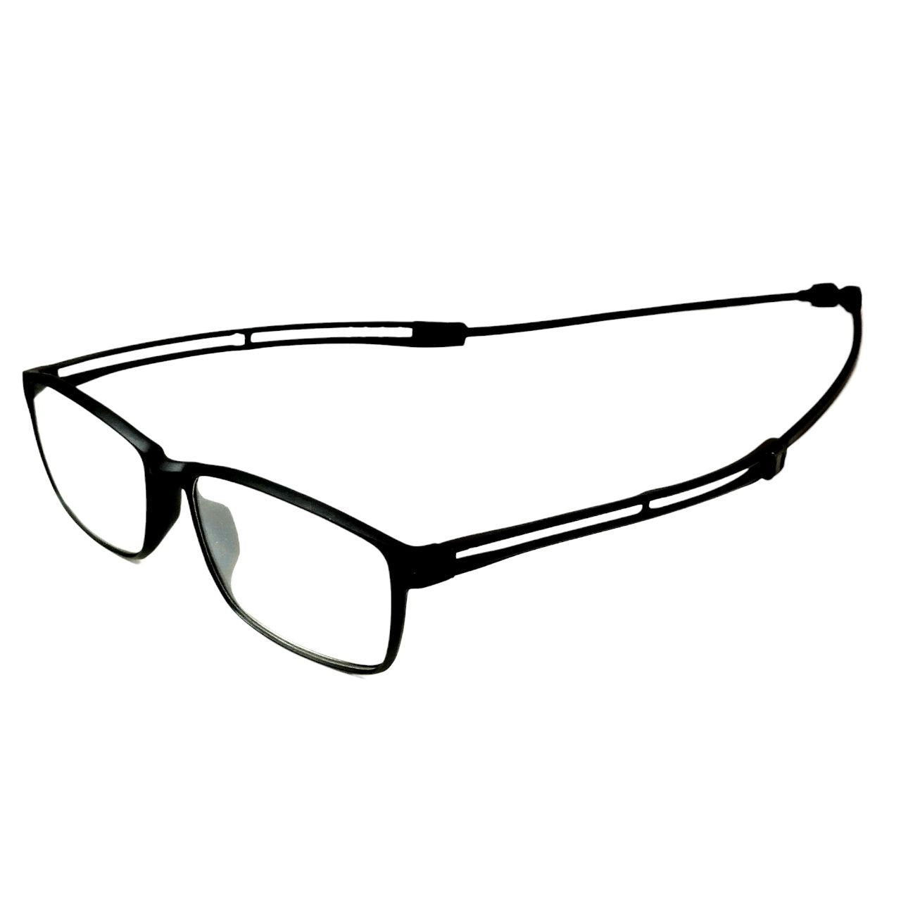 Black Flexible Magnet Neck Hanging Reading Glasses - Hands-Free Reading Aid for Seniors & Crafters - Perfect for Reading, Sewing, and Close Work