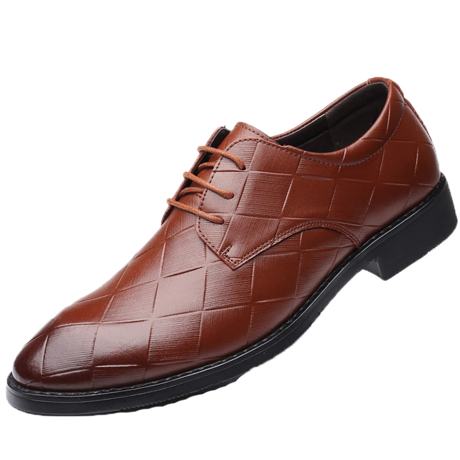 Men's Dress Shoes for Wedding & Business | Stylish Oxford Formal Shoes for Office, Party & Casual Wear | Elegant Lace-Up Gentleman Shoes for Youth & Professionals