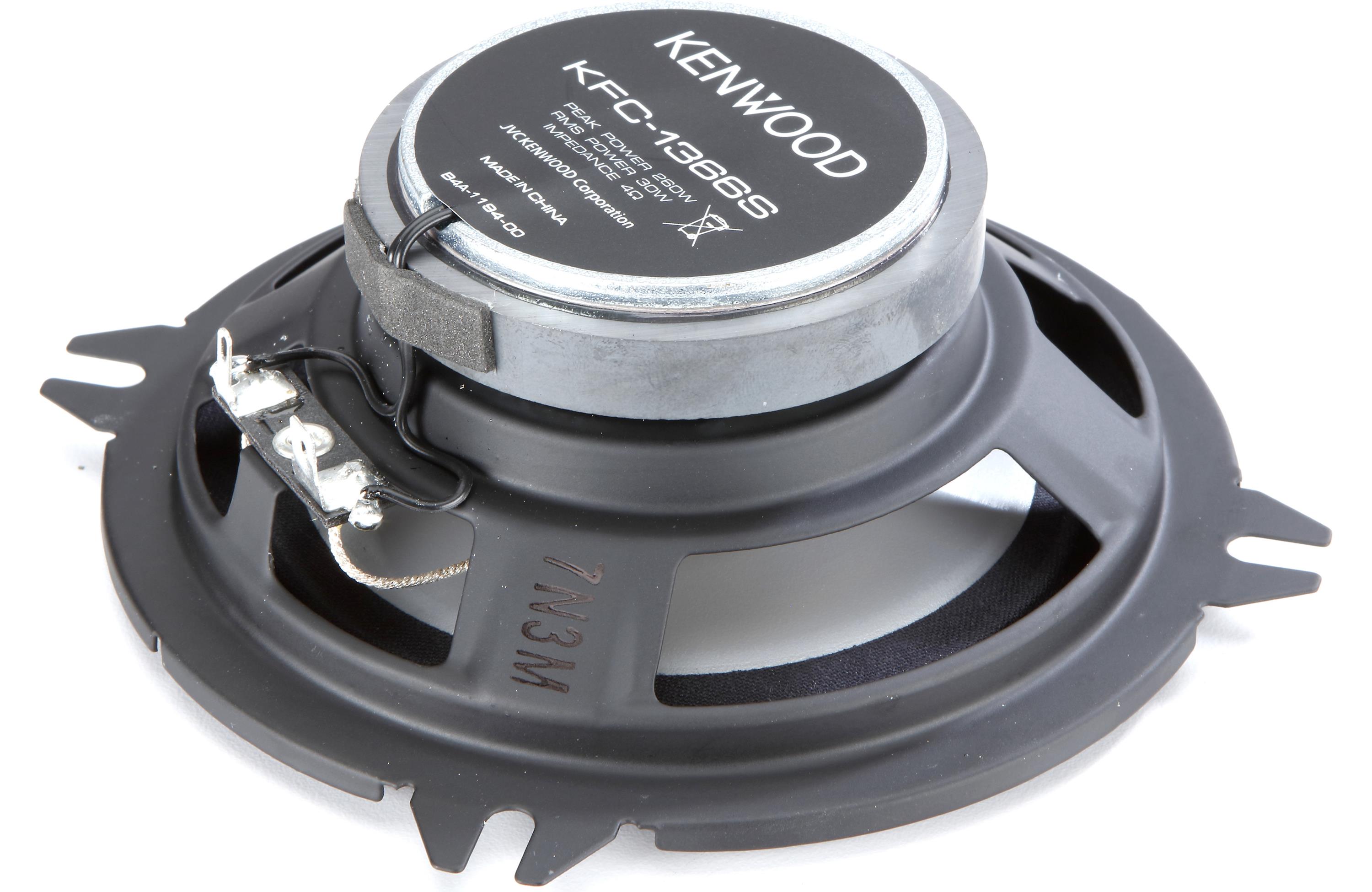 Kenwood KFC 1366S 5.25-Inch 2-Way Coaxial Car Speakers (Pair) - Premium Sound for Vehicles, Boats & Home Audio Systems
