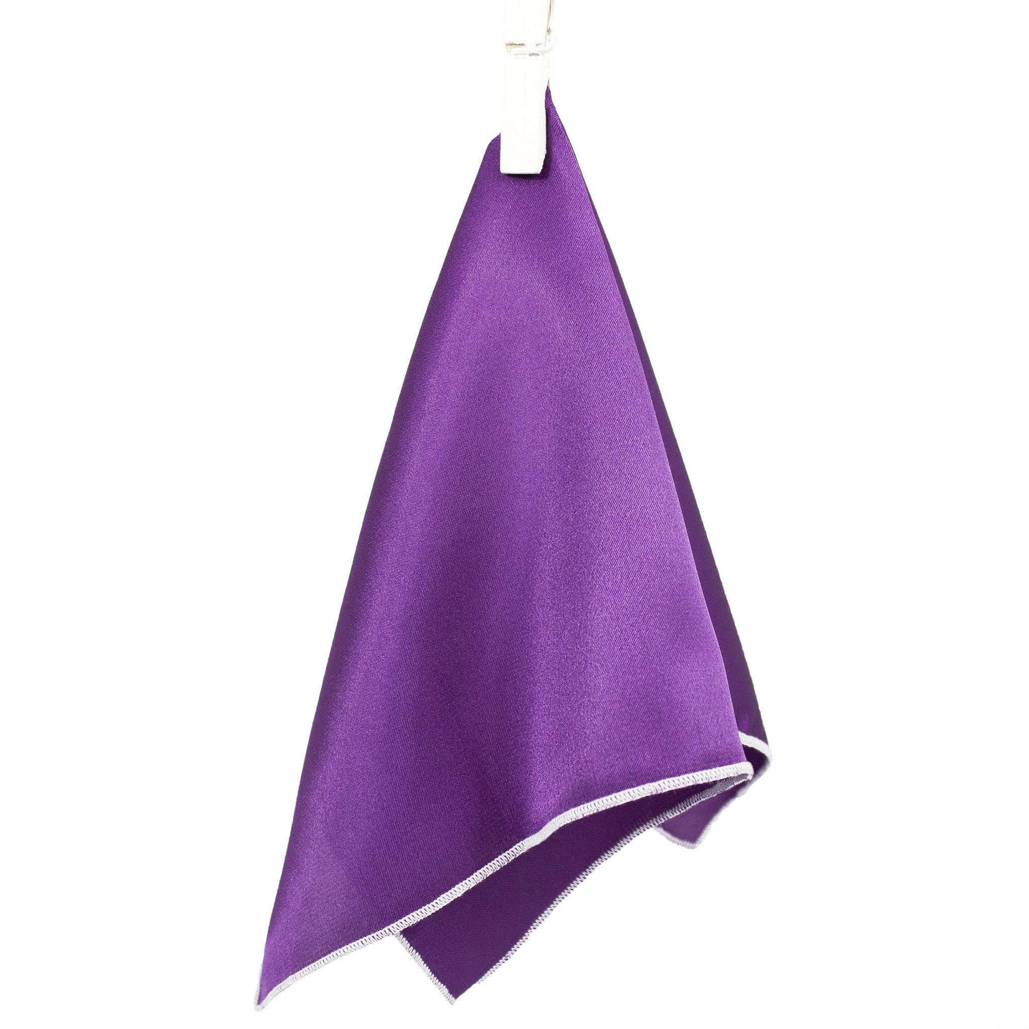 Buster Purple Merrow Stitch Pocket Square (11x11 inches) - Premium Silk Handkerchief for Men's Suits, Weddings & Formal Events