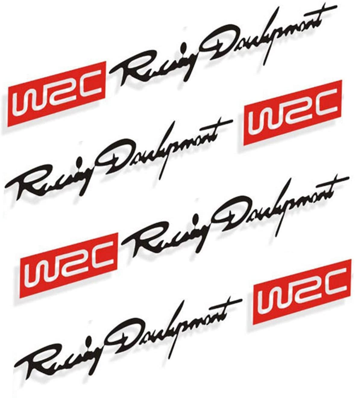 JUZZQ Car Stickers - 4-Pack WRC Racing Decals for RV Auto Motorcycle