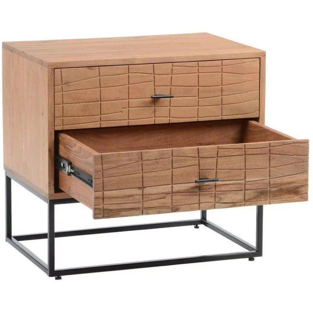 23.5 Inch Natural Wood Nightstand - Modern Bedside Table for Bedroom, Living Room & Guest Room - Stylish Storage with Drawer & Shelf