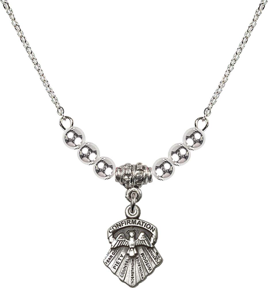 Bonyak 18 Inch Rhodium Plated Sterling Silver Beaded Necklace with 7 Gifts - Elegant Jewelry for Women, Perfect for Birthdays, Anniversaries & Special Occasions