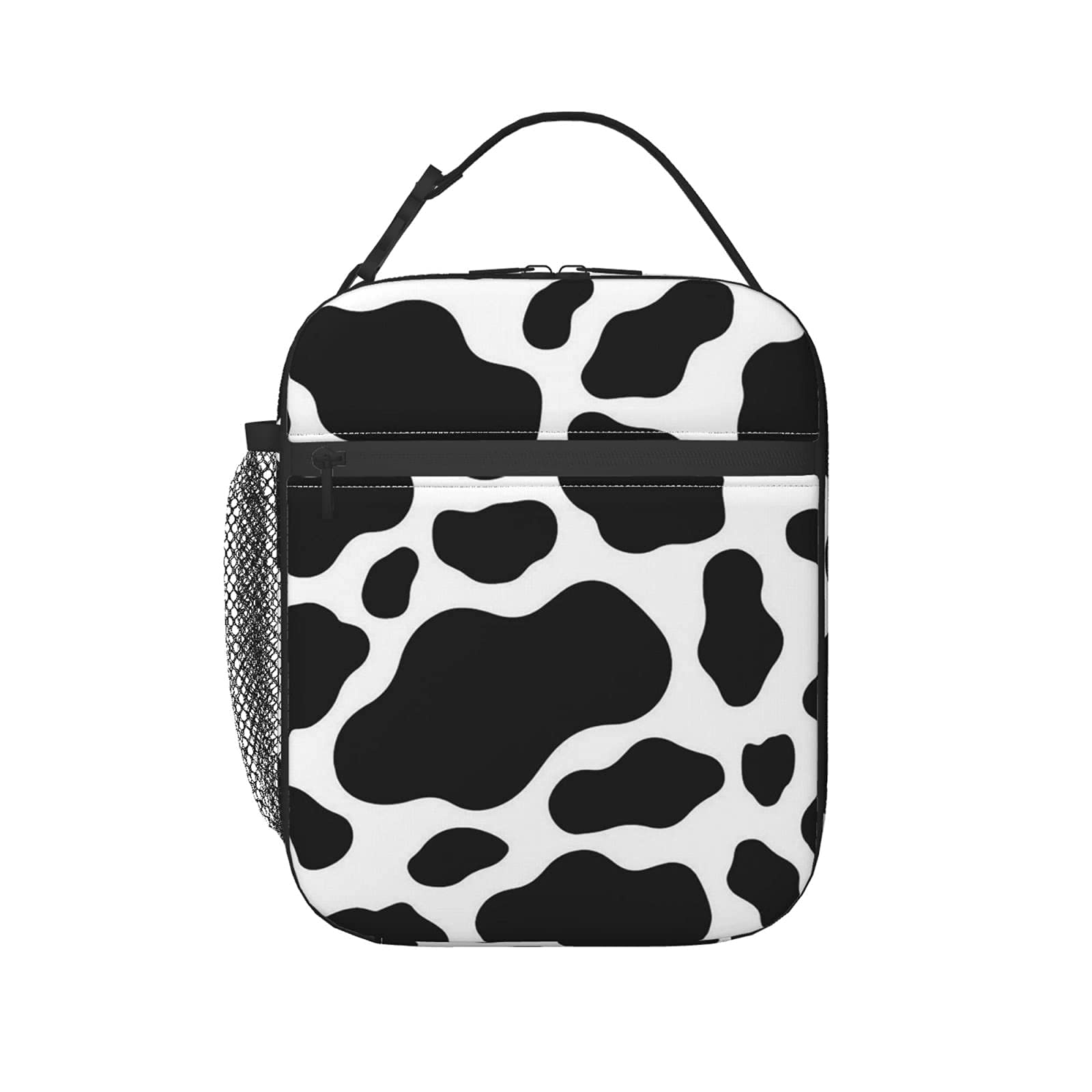 Insulated Cow Print Lunch Bag Tote for Women & Men - Leakproof Lunch Box Container for Work, School, Picnic, Travel & Outdoor Activities