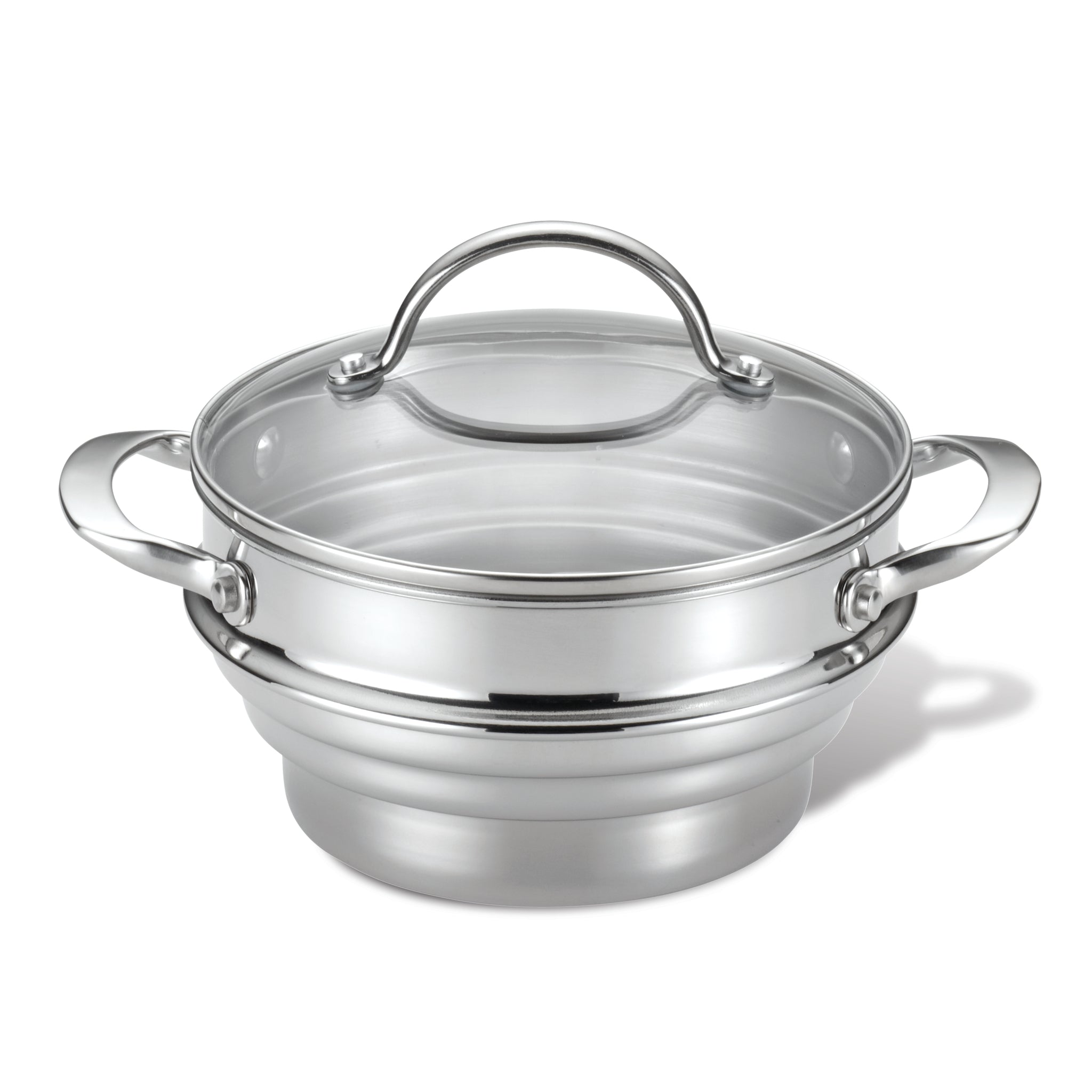 Universal Steamer Insert with Lid – Perfect for Cooking Vegetables, Dumplings & Seafood – Fits Most Pots & Pans for Healthy Meals