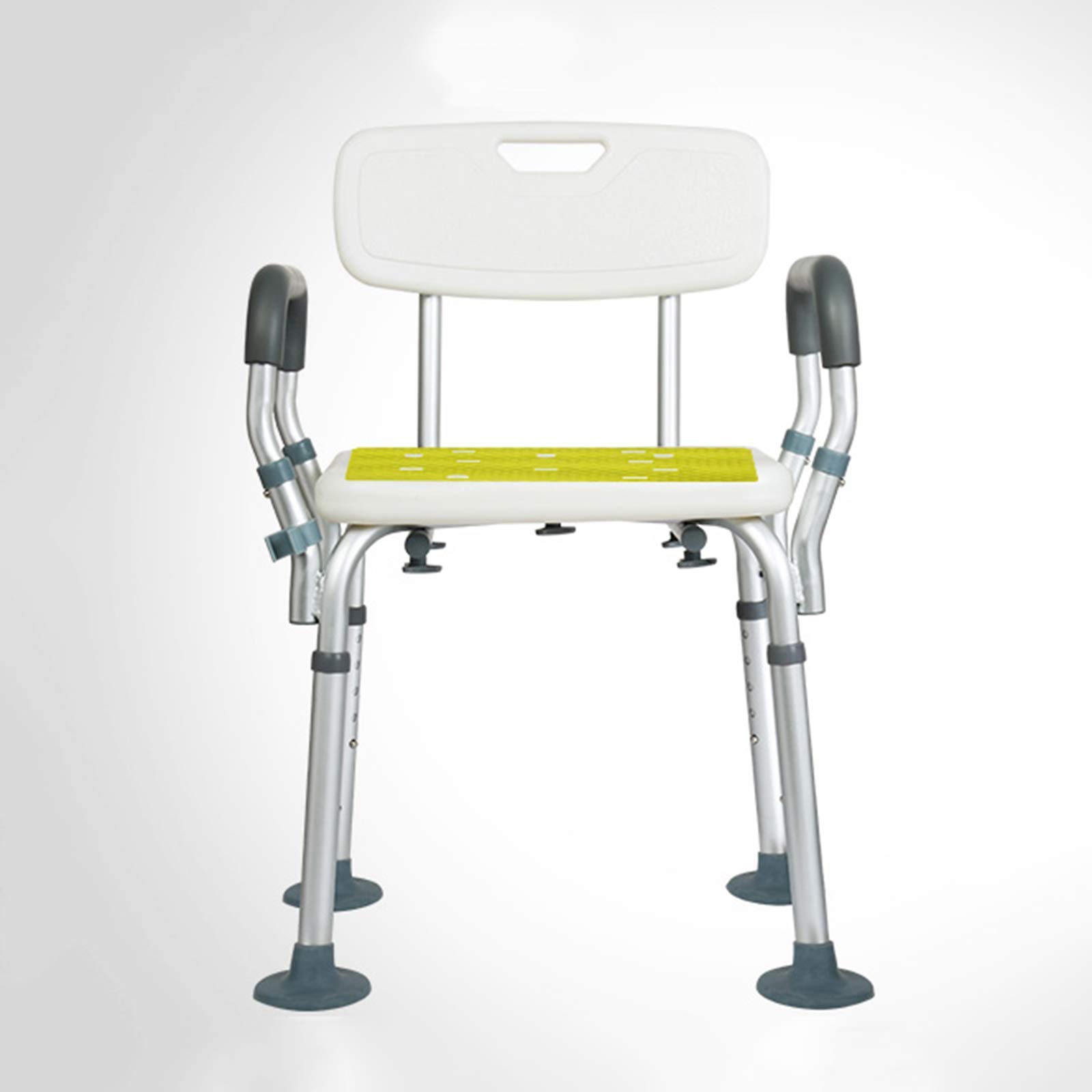 Adjustable Shower Chair for Elderly & Disabled - Sturdy Bath Seat with Arms & Back Support, 150kg Weight Capacity - Ideal for Seniors Safety & Handicap Accessibility in Bathroom, Bathtub & Shower Use