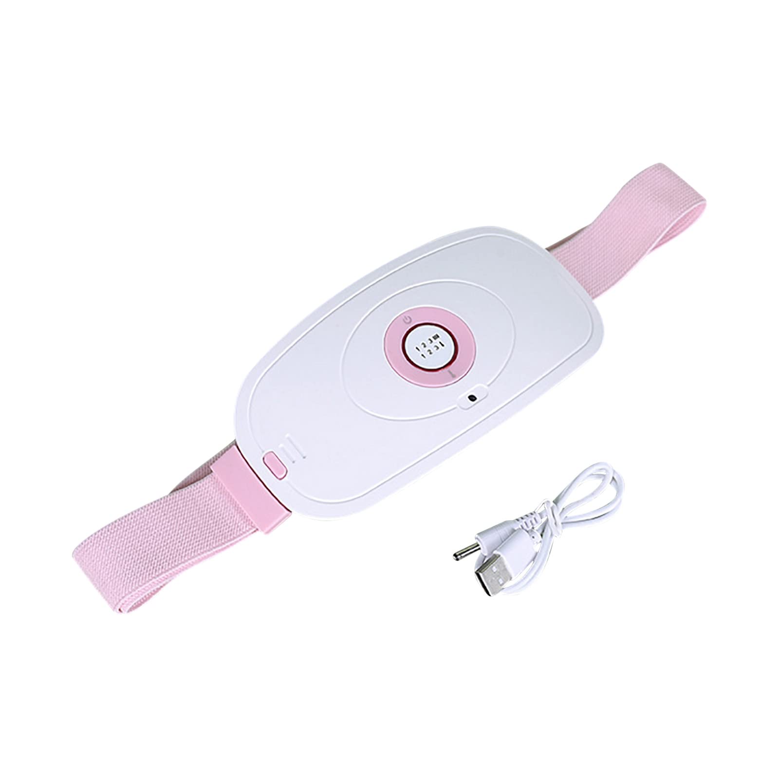Poilweap USB Electric Heating Pad - Portable Heating Belt with Massage & Vibration for Women - 103cm Hot Compress for Back Pain Relief, Menstrual Cramps & Muscle Relaxation - Perfect for Home, Office & Travel Use
