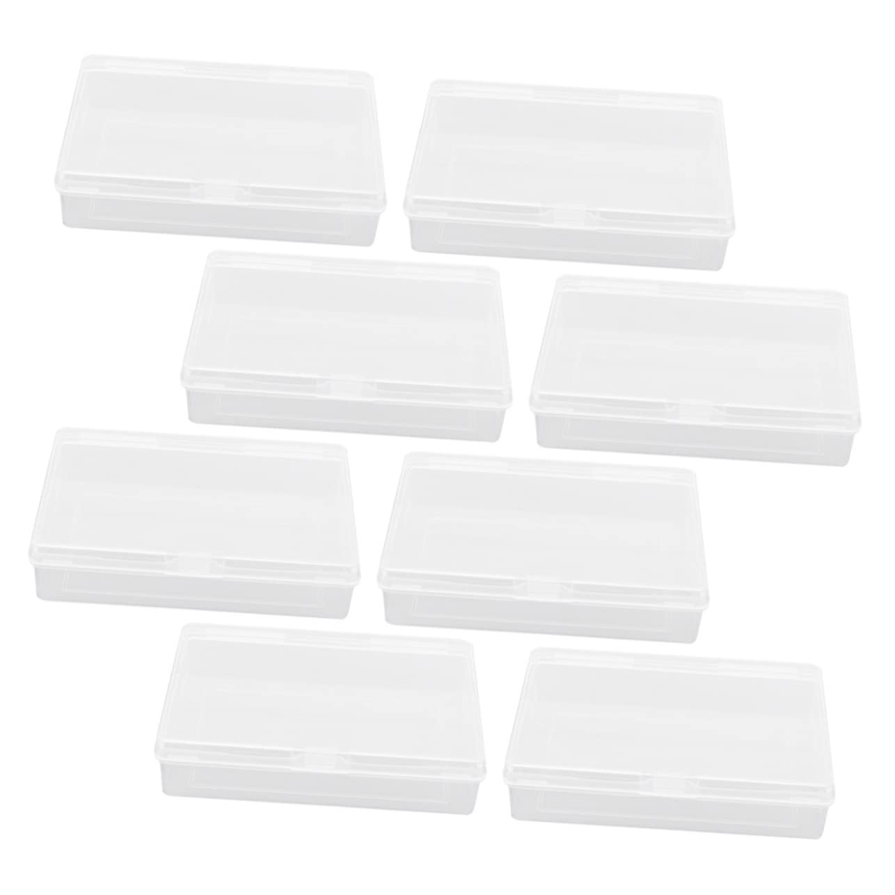 WHAMVOX 8Pcs Clear Playing Card Storage Boxes - Empty Poker Card Cases for Decks & Trading Cards - Card Organizers with Dividers - Perfect for Game Nights, Card Collecting, and MTG/Pokémon TCG Storage