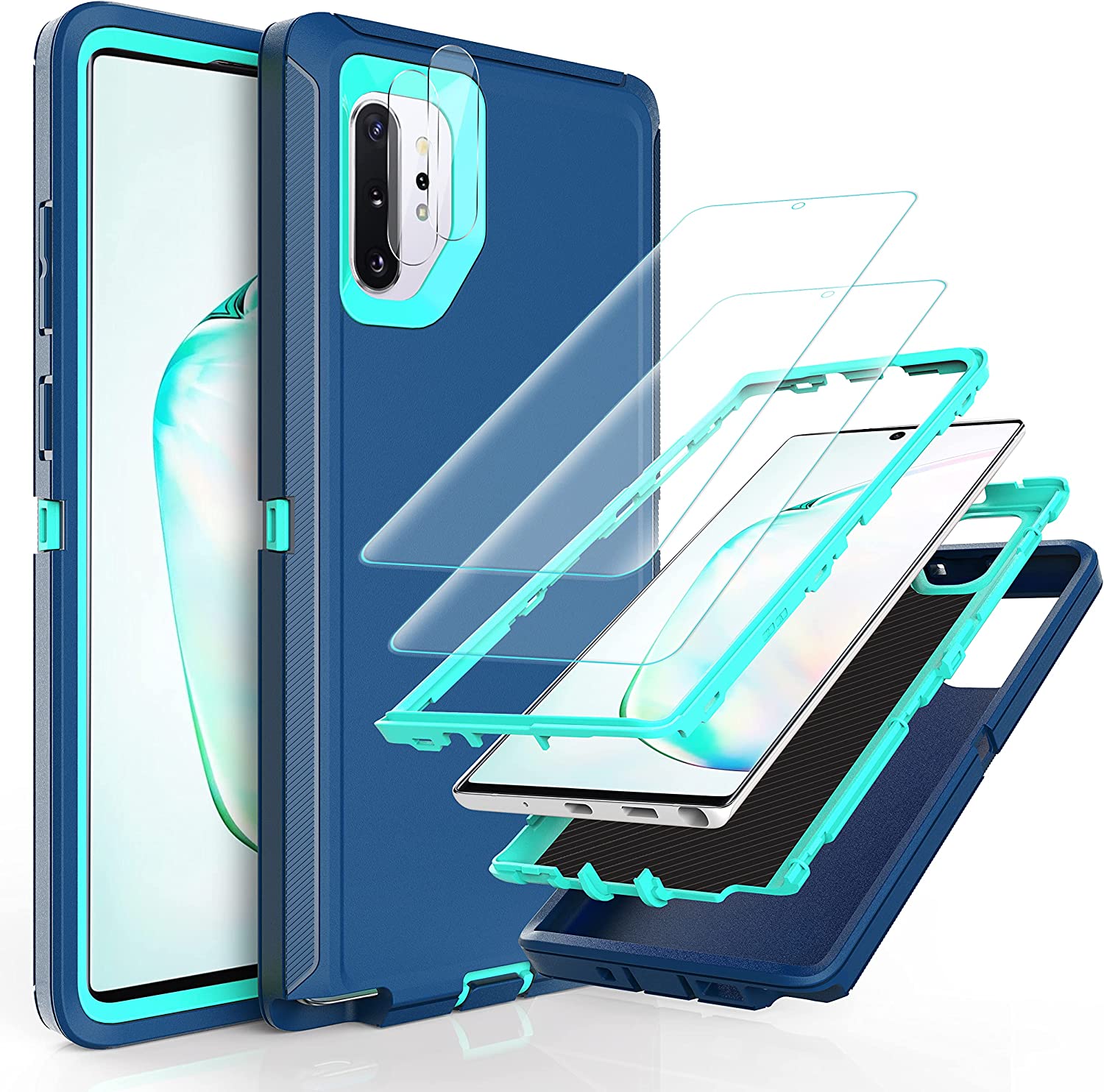 Samsung Galaxy Note 10 Plus Heavy Duty Protective Case - Shockproof & Scratch Resistant Cover for Everyday Use, Travel, and Outdoor Activities