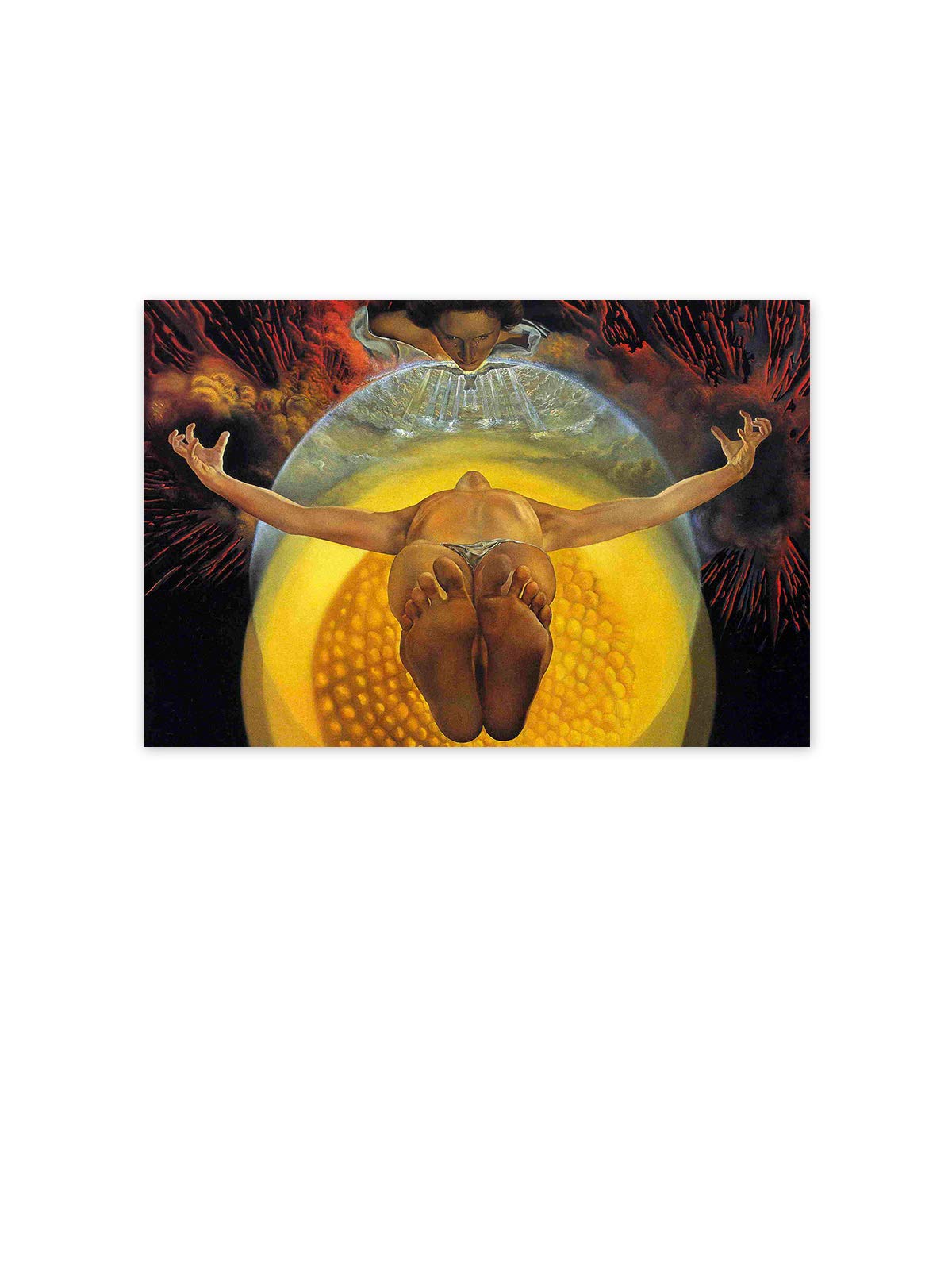 Salvador Dali The Ascension of Christ Unframed Wall Art Print - 24x36 Inch Surrealist Oil Painting Reproduction, Jesus Religious Artwork for Home Decor, Church Display & Dali Fan Gifts