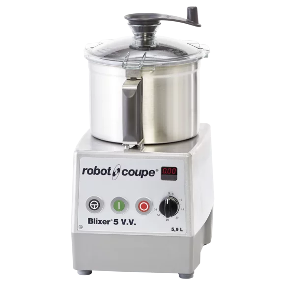 Robot Coupe BLIXER5VV 2 HP Commercial Food Processor - 6.2 Qt Variable Speed Batch Bowl (120V) - Perfect for Restaurants, Catering & Large Batch Food Prep