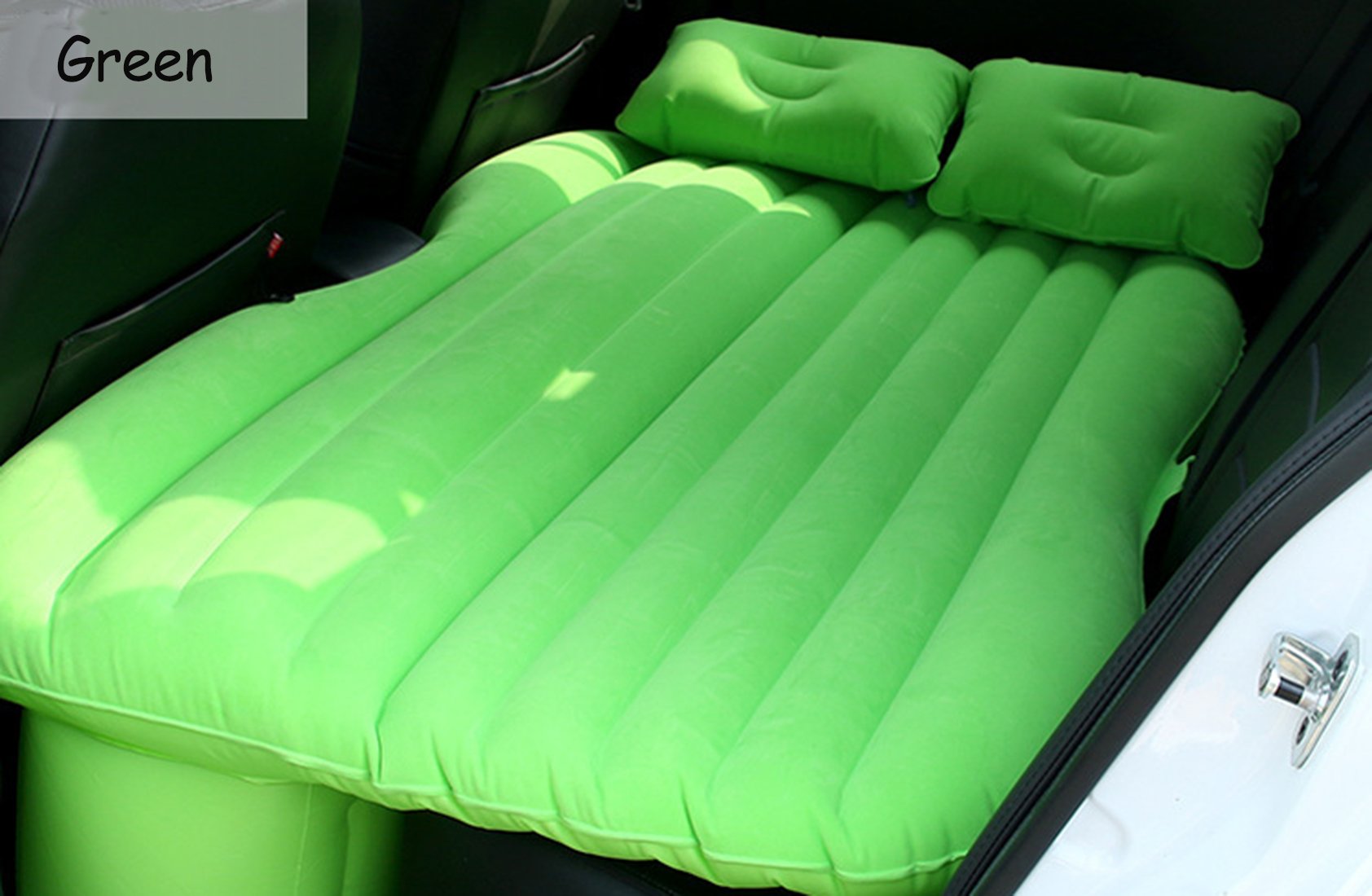 Inflatable Car Mattress for Travel & Camping - Universal SUV Air Bed Cushion with 2 Pillows | Comfortable Sleep Solution for Road Trips, Camping Adventures & Backseat Lounging