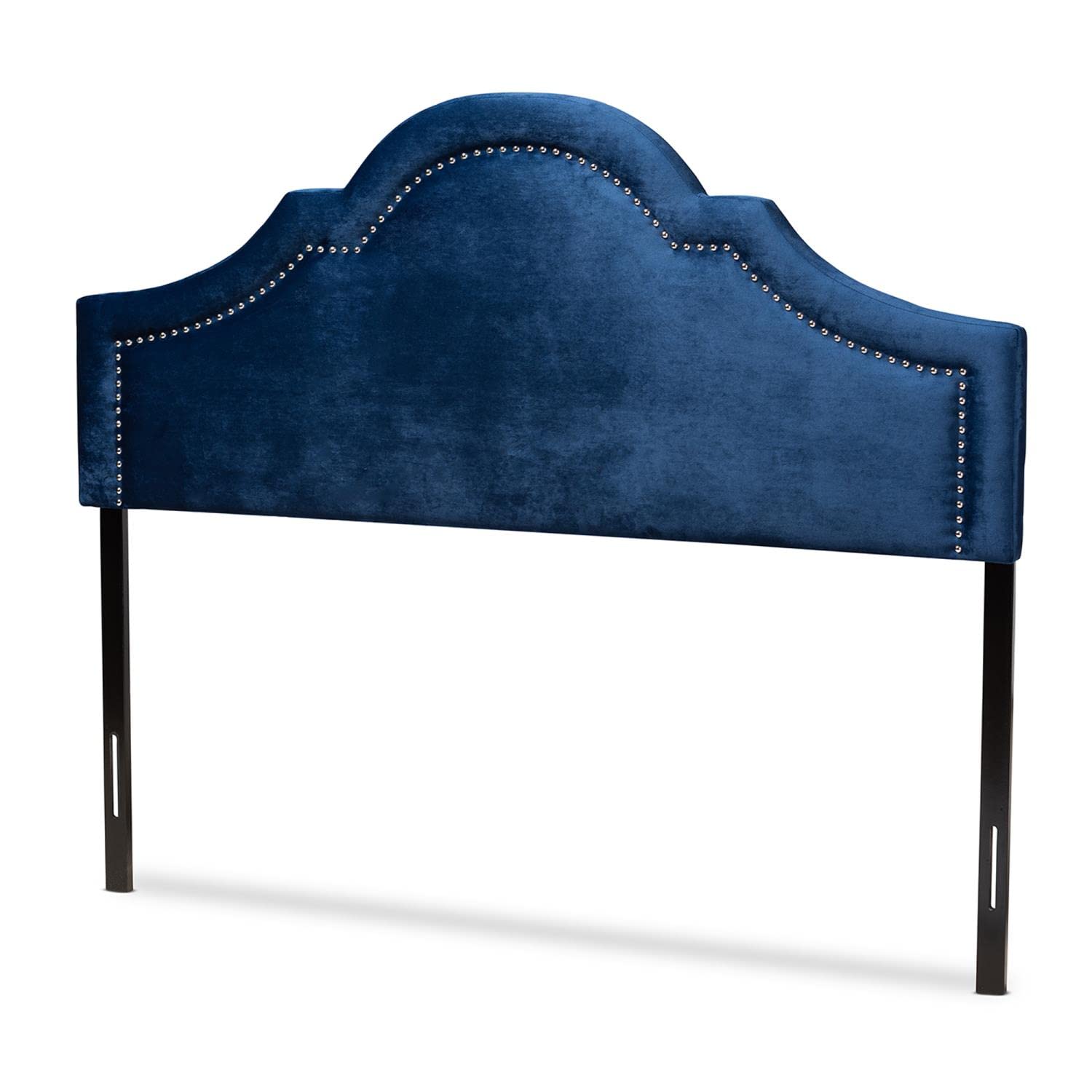 Baxton Studio Rita Modern Navy Blue Velvet Upholstered Full Size Headboard - Elegant Bedroom Decor for Contemporary Homes