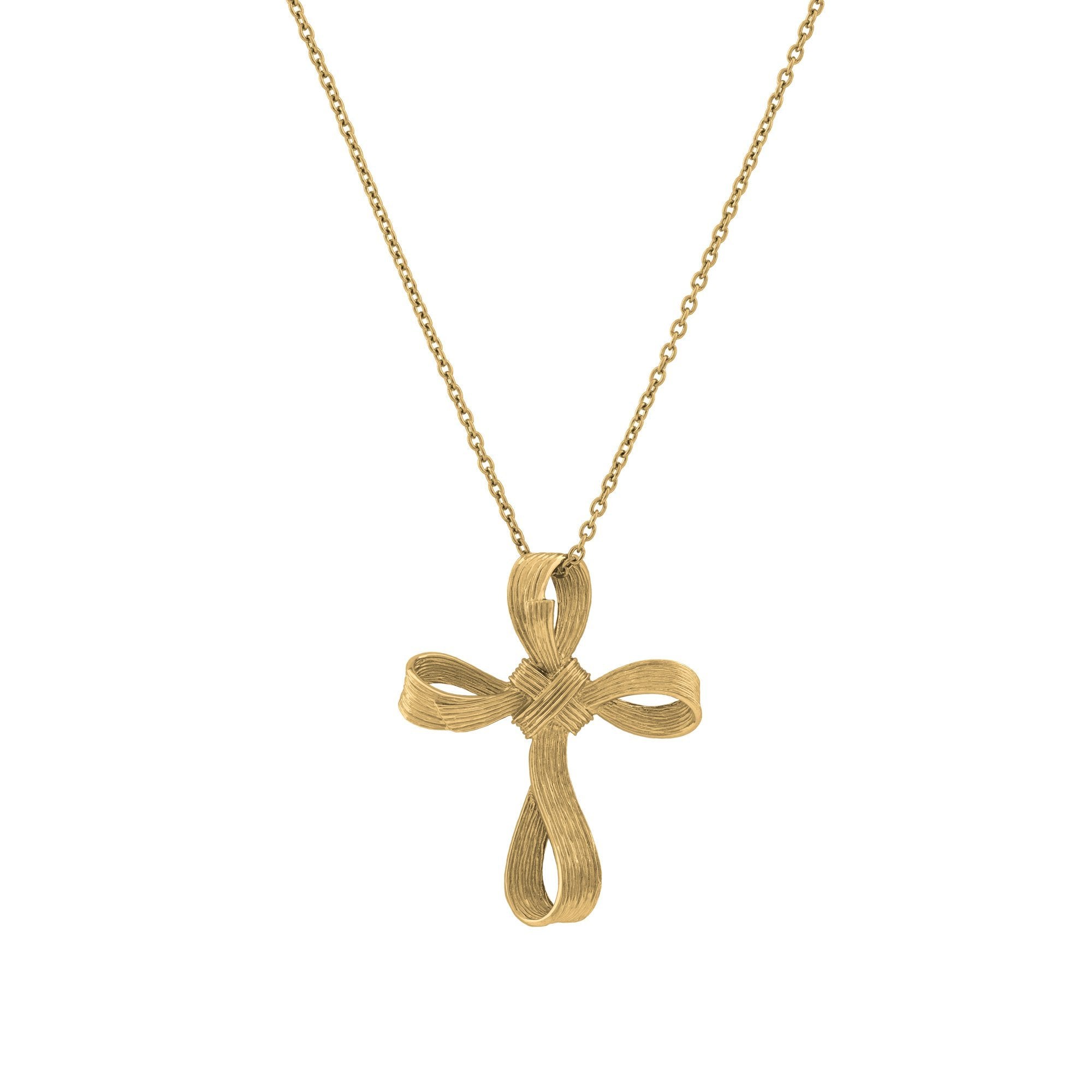 35mm Palm Cross Pendant Necklace - Religious Jewelry for Women & Men - Perfect for Baptism, Confirmation, and Everyday Faith Inspiration