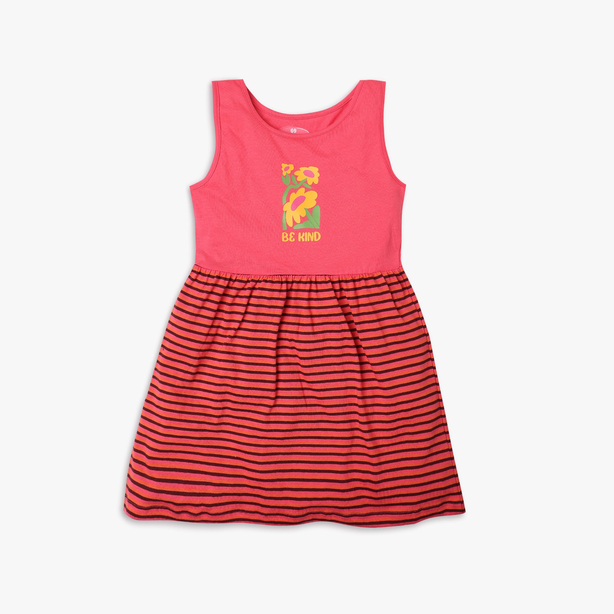 Girl's Regular Fit Printed Frock Dress - Cute Floral Summer Dress for Kids, Birthday Party & School Outfit