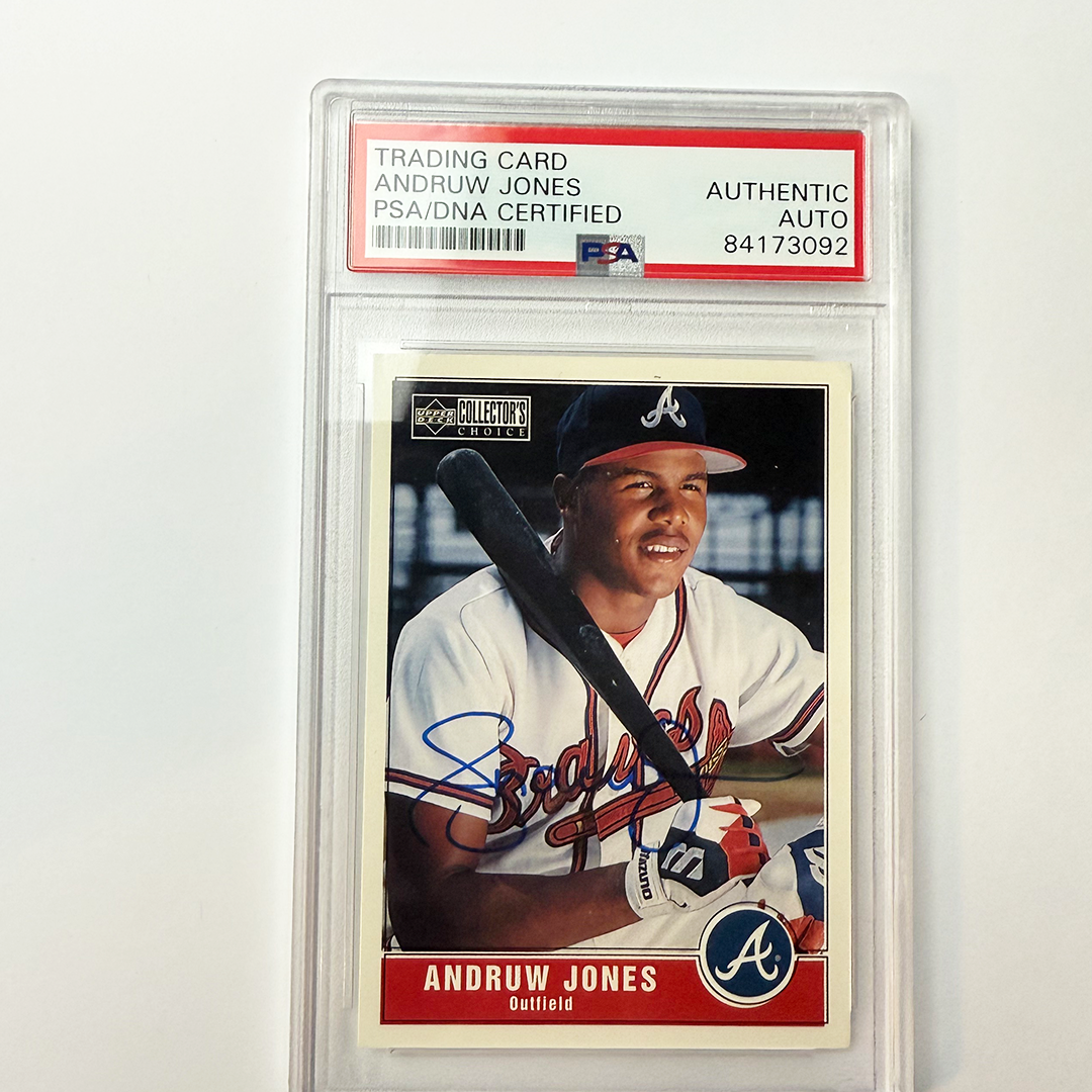 Andruw Jones Autographed 1998 Collectors Choice #271 Baseball Card - PSA Certified Authentic - Perfect for MLB Memorabilia Collectors and Sports Fans Display