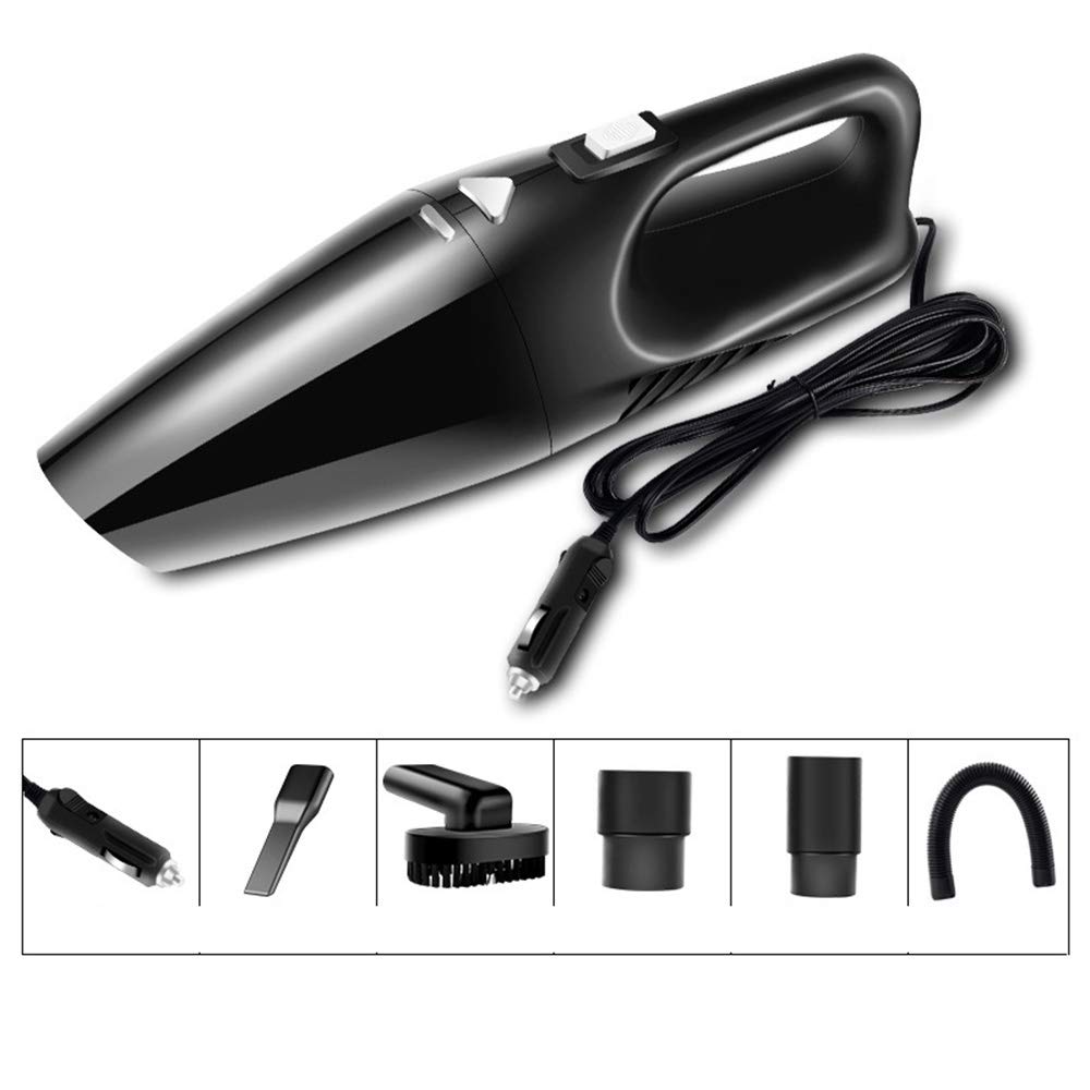 Cordless Handheld Vacuum Cleaner - Rechargeable, Portable, Strong Suction for Wet/Dry Cleaning - Lightweight Mini Hand Vac (Black) - Perfect for Car, Home, and Pet Hair Cleaning