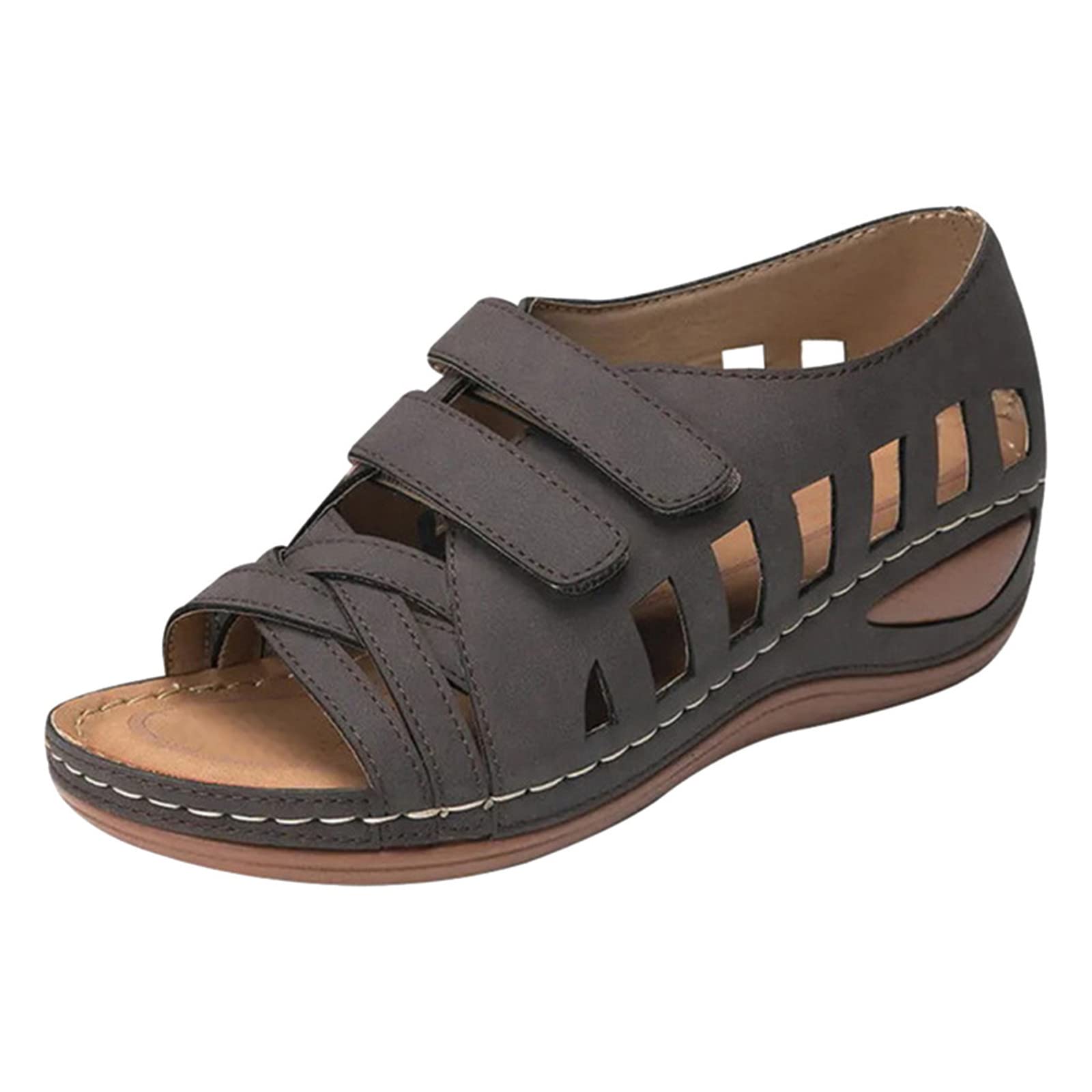 Women's Fashion Strap Flip Flops - Summer Buckle Sandals Size 11 - Comfortable Beach & Casual Walking Shoes for Women