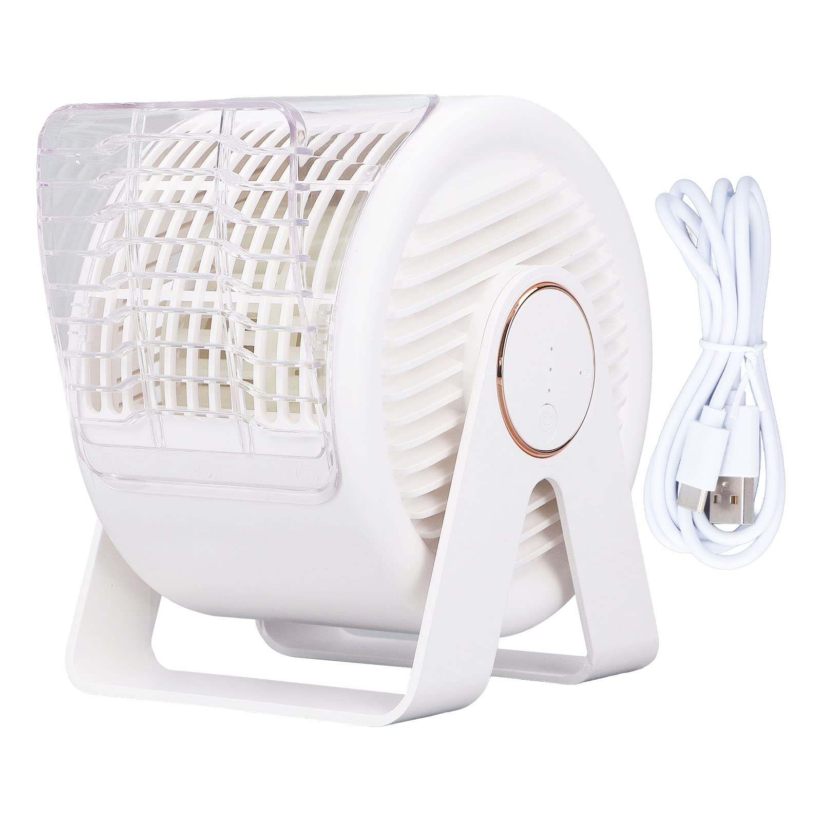 Pssopp Mini Desk Fan - Portable USB Table Fan with 3 Speed Settings, Quiet Personal Air Circulator for Office, School, Home, Travel & Camping | Perfect for Work Desks, Dorm Rooms & Outdoor Adventures
