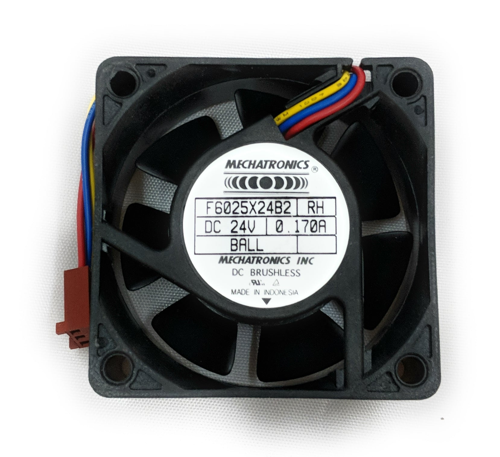High-Speed 60mm x 60mm x 25mm Mechatronics Cooling Fan F6025X24B2-RH - Perfect for PC Cooling, Gaming Rigs & Electronics Ventilation