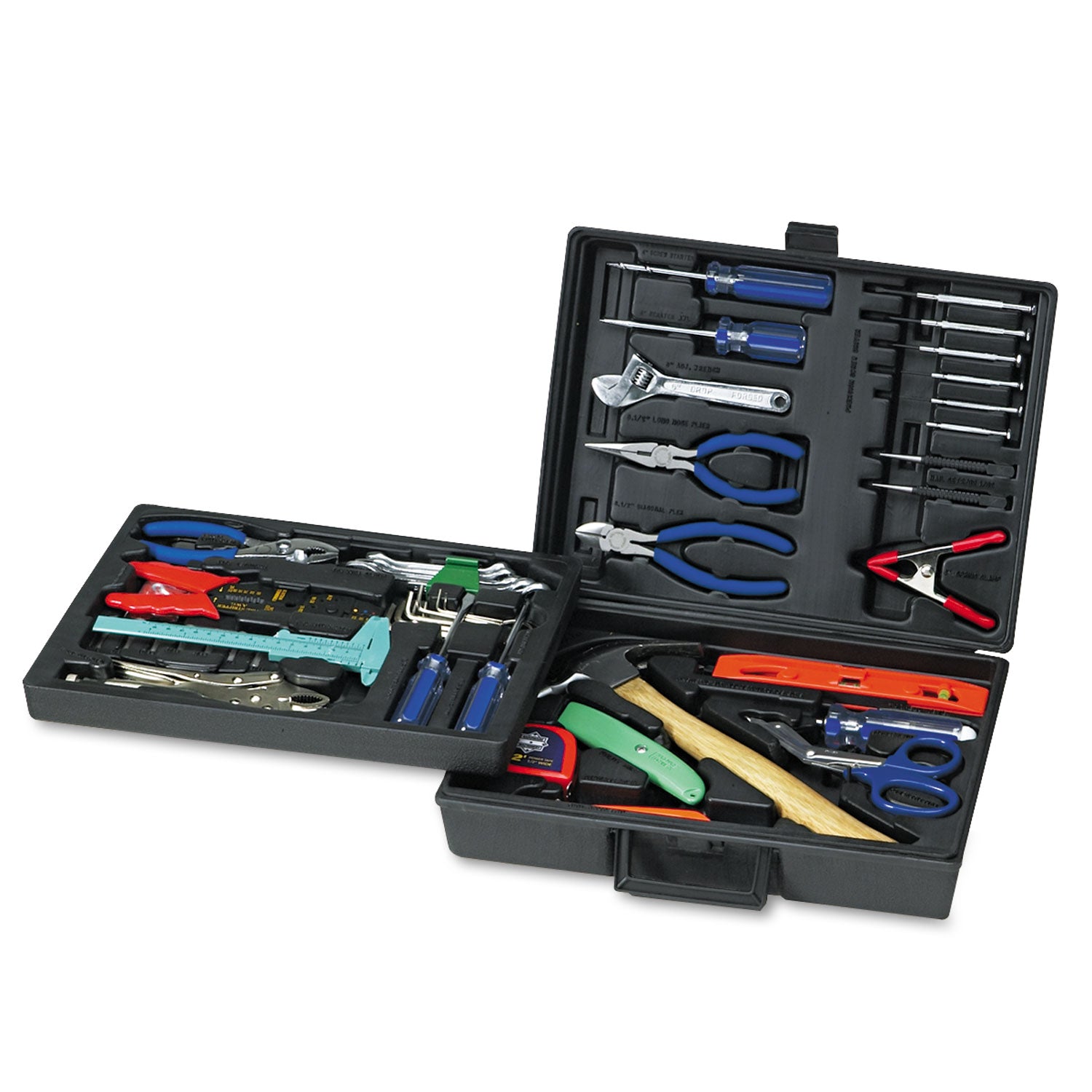 110-Piece Home & Office Tool Kit - Drop Forged Steel Tools with Durable Black Plastic Case - Perfect for DIY Projects, Repairs & Professional Use