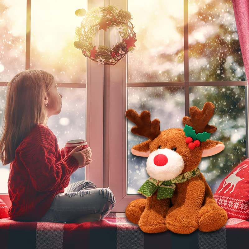 Christmas Plush Teddy Bear & Reindeer Dolls for Kids - Holiday Gifts