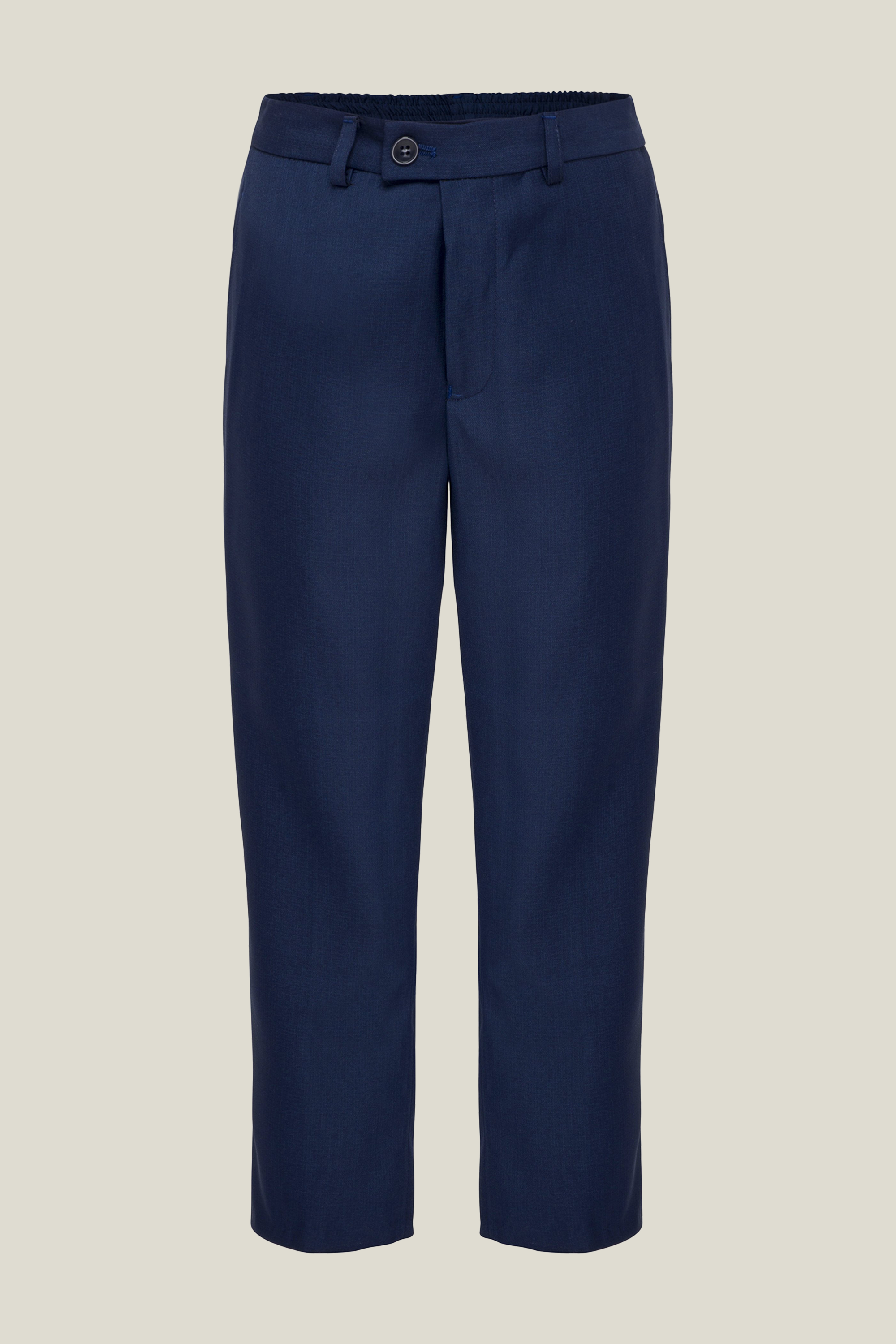 Boys Dark Horse Navy Trousers - Comfortable Cotton Pants for School, Play & Everyday Wear | Trendy Kids Casual Wear