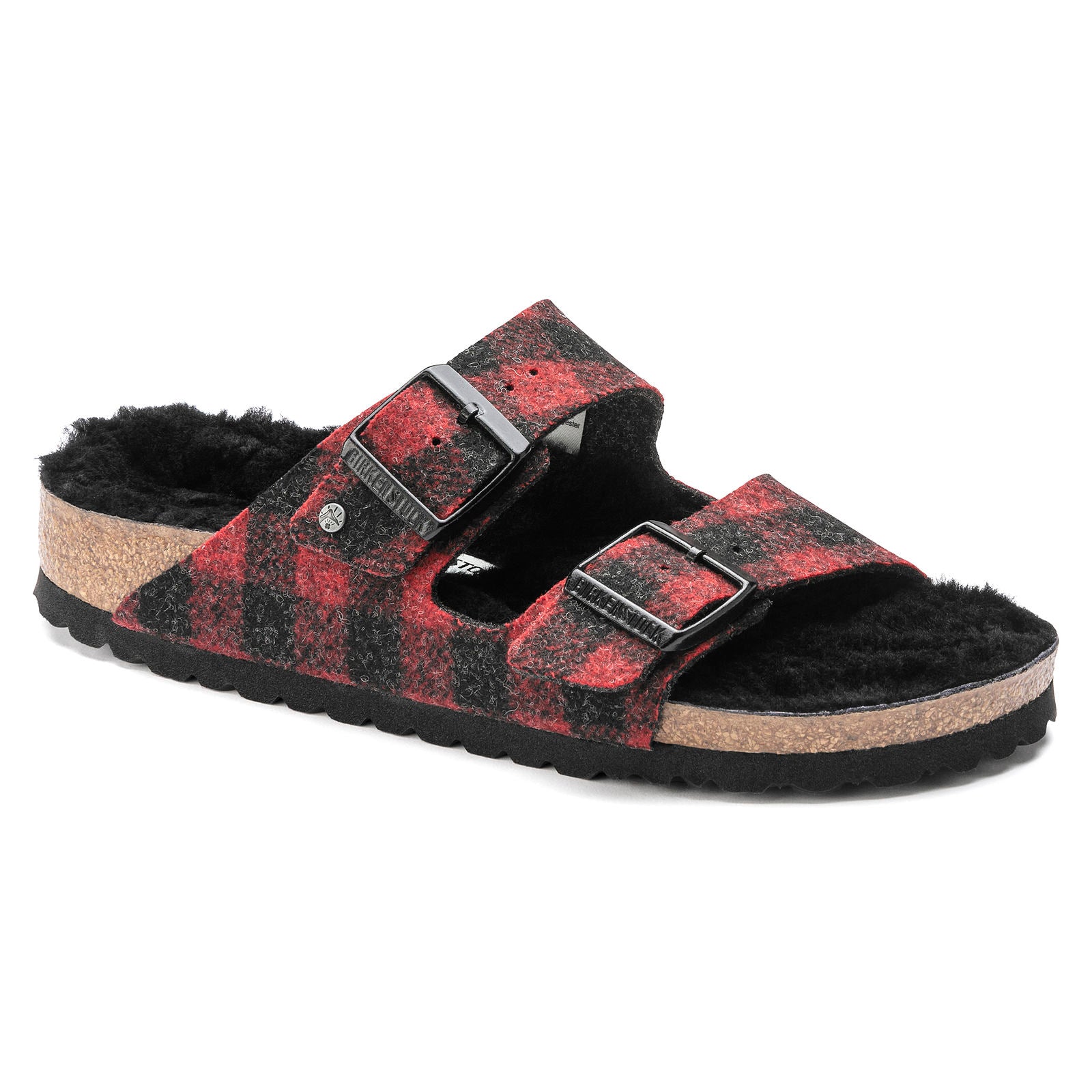 Birkenstock Arizona Plaid Shearling Sandals - Soft Wool Lined Comfortable Slides for Women & Men | Perfect for Home, Travel & Casual Wear