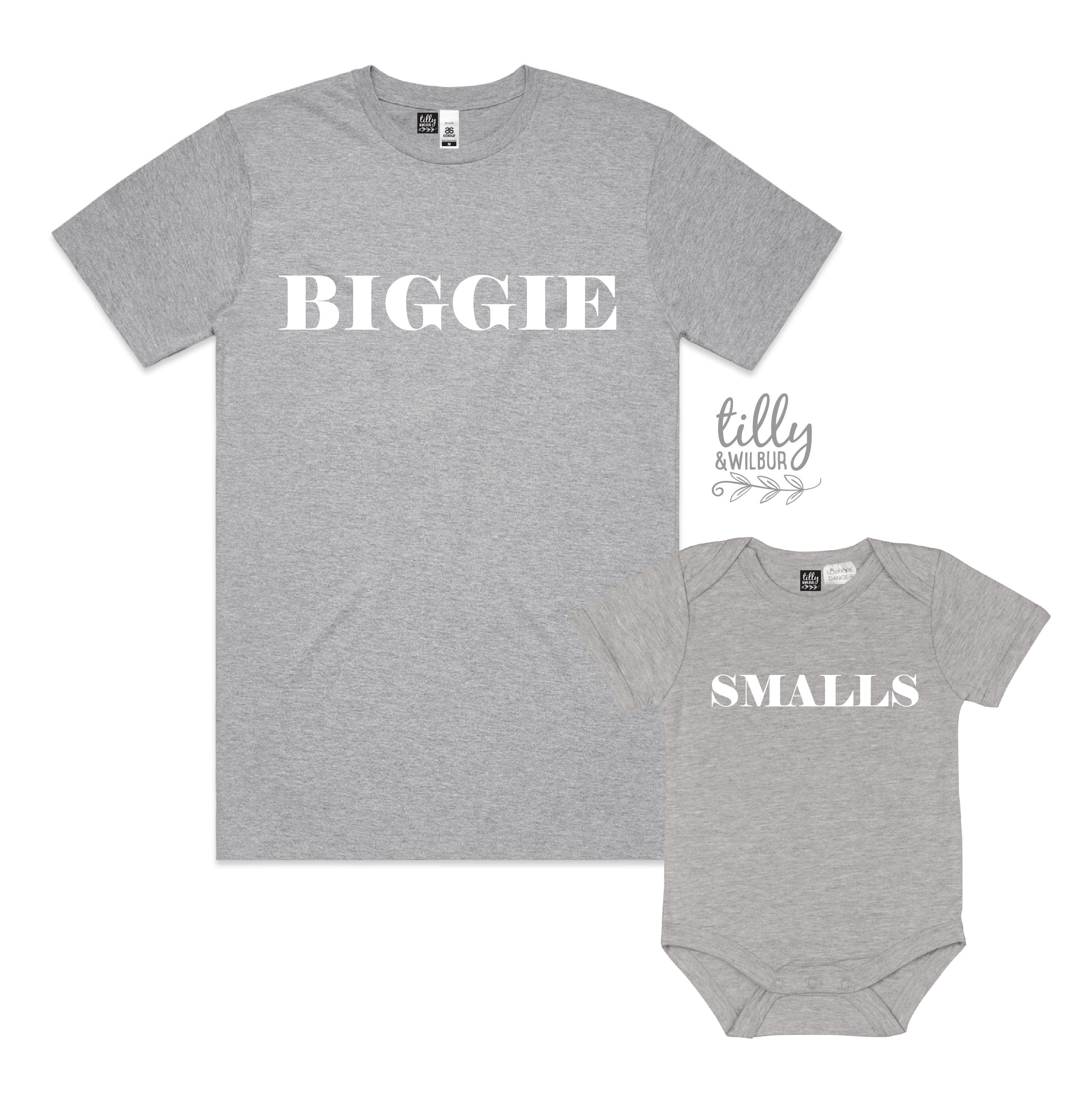 Biggie Smalls Father Son Matching T-Shirts - Hip Hop Rap Crew Outfits for Family Photos & Special Occasions