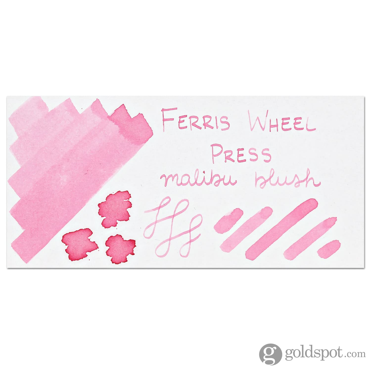 Ferris Wheel Press Malibu Blush Bottle Ink - 38ml Fountain Pen Ink for Calligraphy, Journaling & Artistic Writing - Perfect for Lettering, Note Taking & Creative Projects