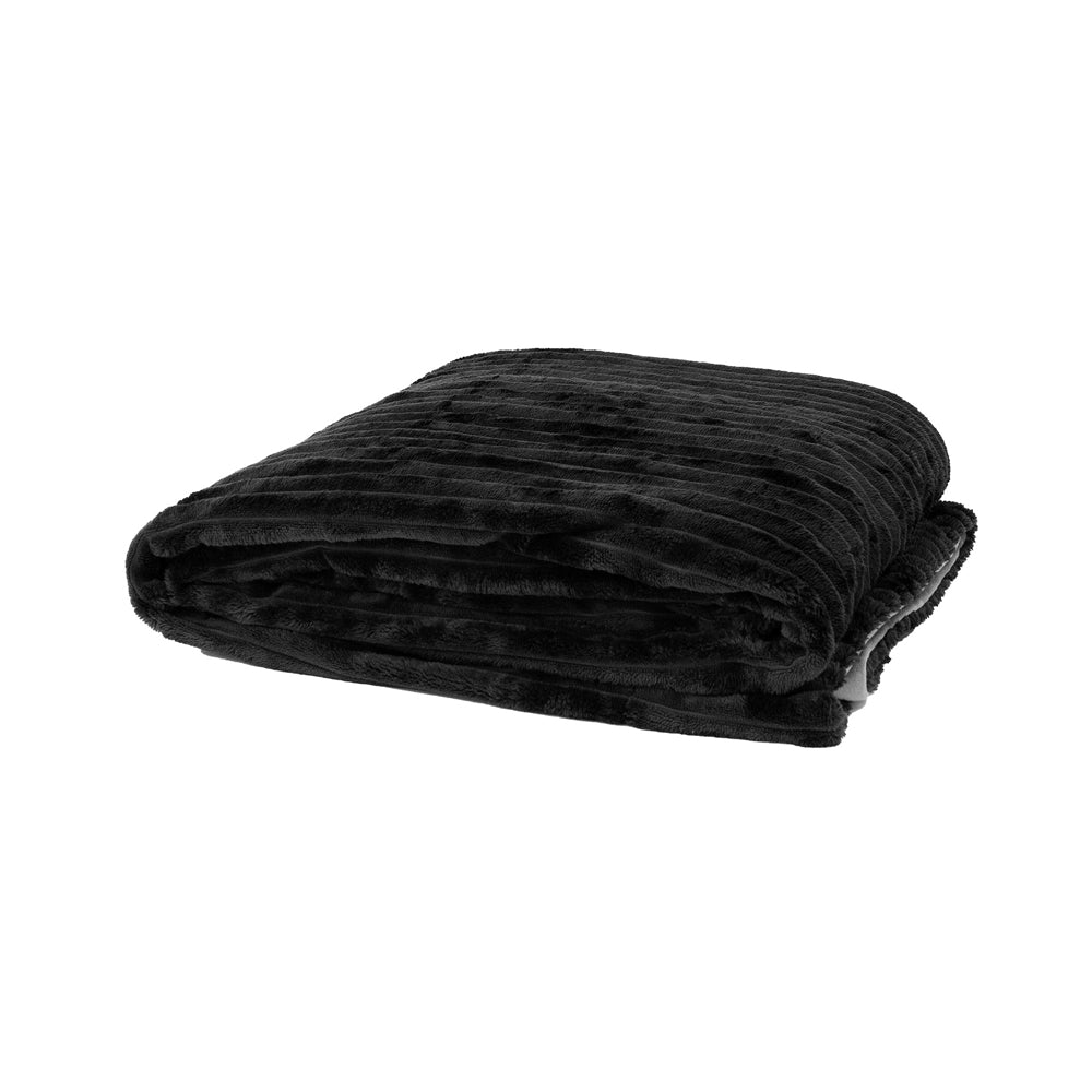 Premium Channel Charcoal Throw Blanket - Soft & Cozy Luxury Throw for Sofa, Bed, and Couch - Perfect for Winter Warmth, Home Decor, and Gift Giving