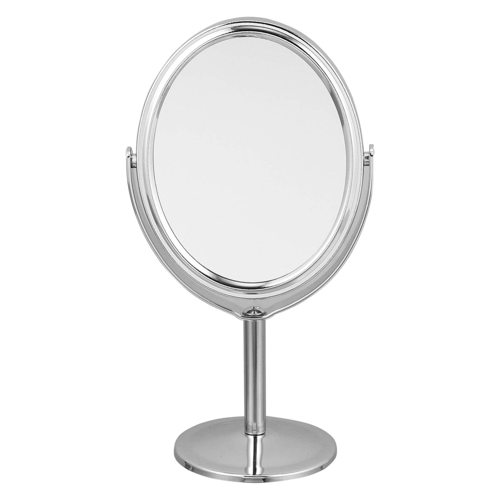 Double Sided Swivel Vanity Mirror - 360° Rotating Desktop Makeup Mirror with Stand, Handheld & Tabletop Cosmetic Mirror for Dressing Table, Bathroom & Travel | Perfect for Makeup, Skincare & Hair Styling