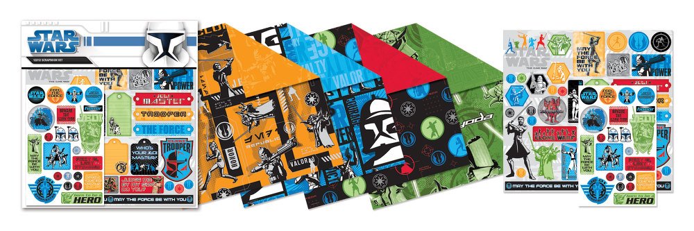 Star Wars Clone Wars Scrapbook Kit - DIY Scrapbooking Supplies for Fans, Collectors & Crafters - Perfect for Scrapbooking, Journaling, Gift Making & Memory Keeping