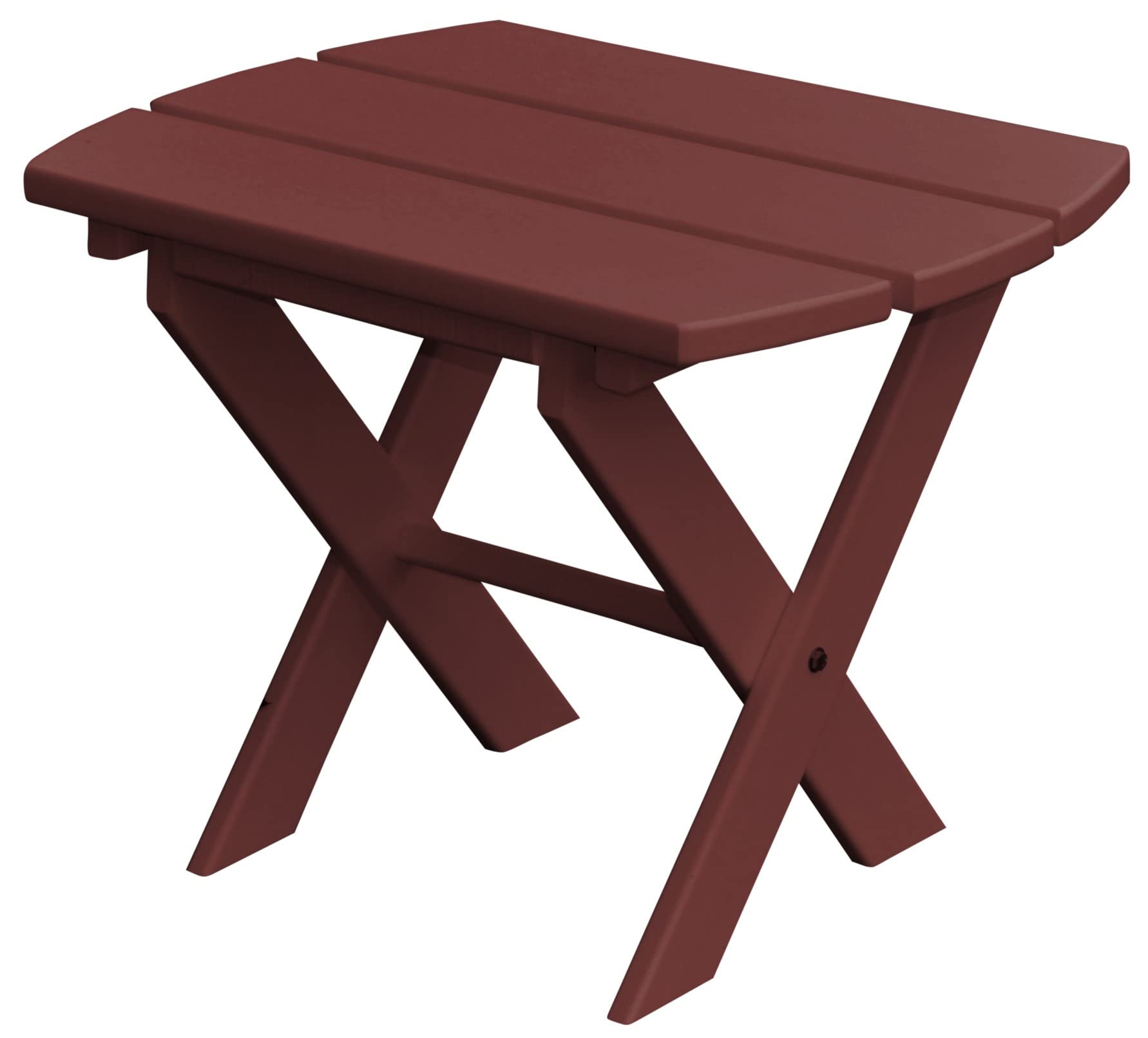 Furniture Barn USA Poly Folding End Table - Cherrywood Finish | Compact Side Table for Small Spaces, Patio, Dorm Room & RV