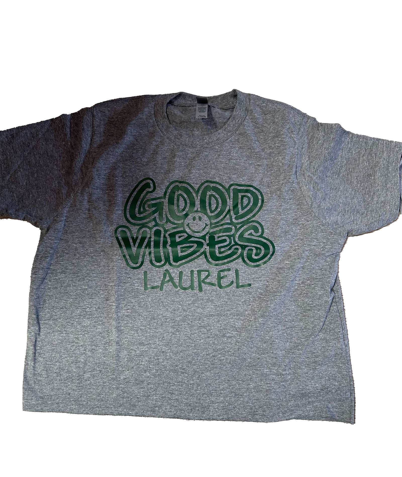 Camp Sample Tee Grey Good Vibes Laurel - Soft Unisex T-Shirt for Outdoor Adventures & Casual Wear