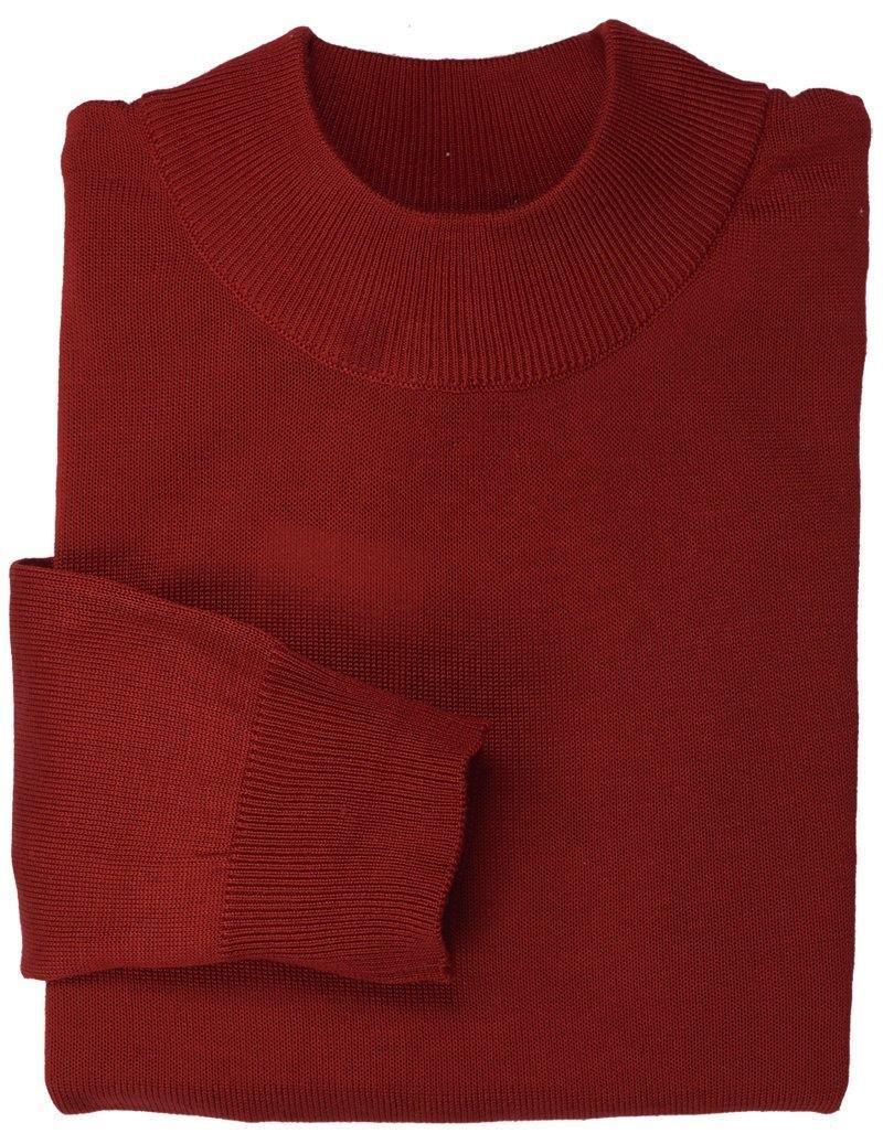 Stylish Mock Neck Sweater in Classic Red - Perfect for Winter Layering & Casual Outfits | Cozy Women's Pullover for Office & Weekend Wear