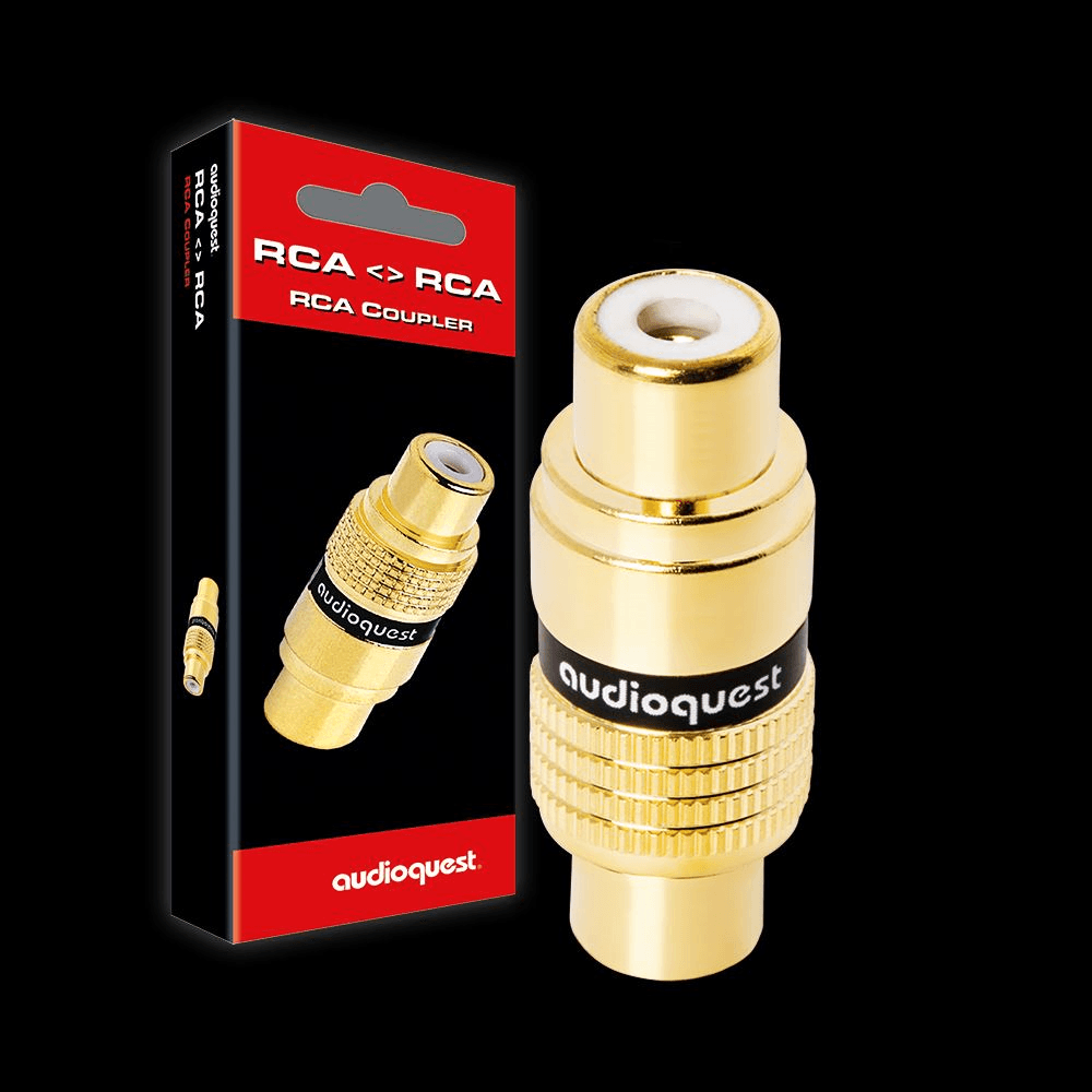 Premium AudioQuest RCA to RCA Female Interconnect Cable - High-Quality Audio Connection for Home Theater, Stereo Systems & Hi-Fi Setups
